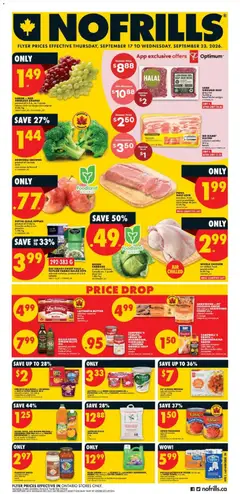 Preview of No Frills weekly flyer / circulaire from shop No Frills valid from Sep 17, 2026