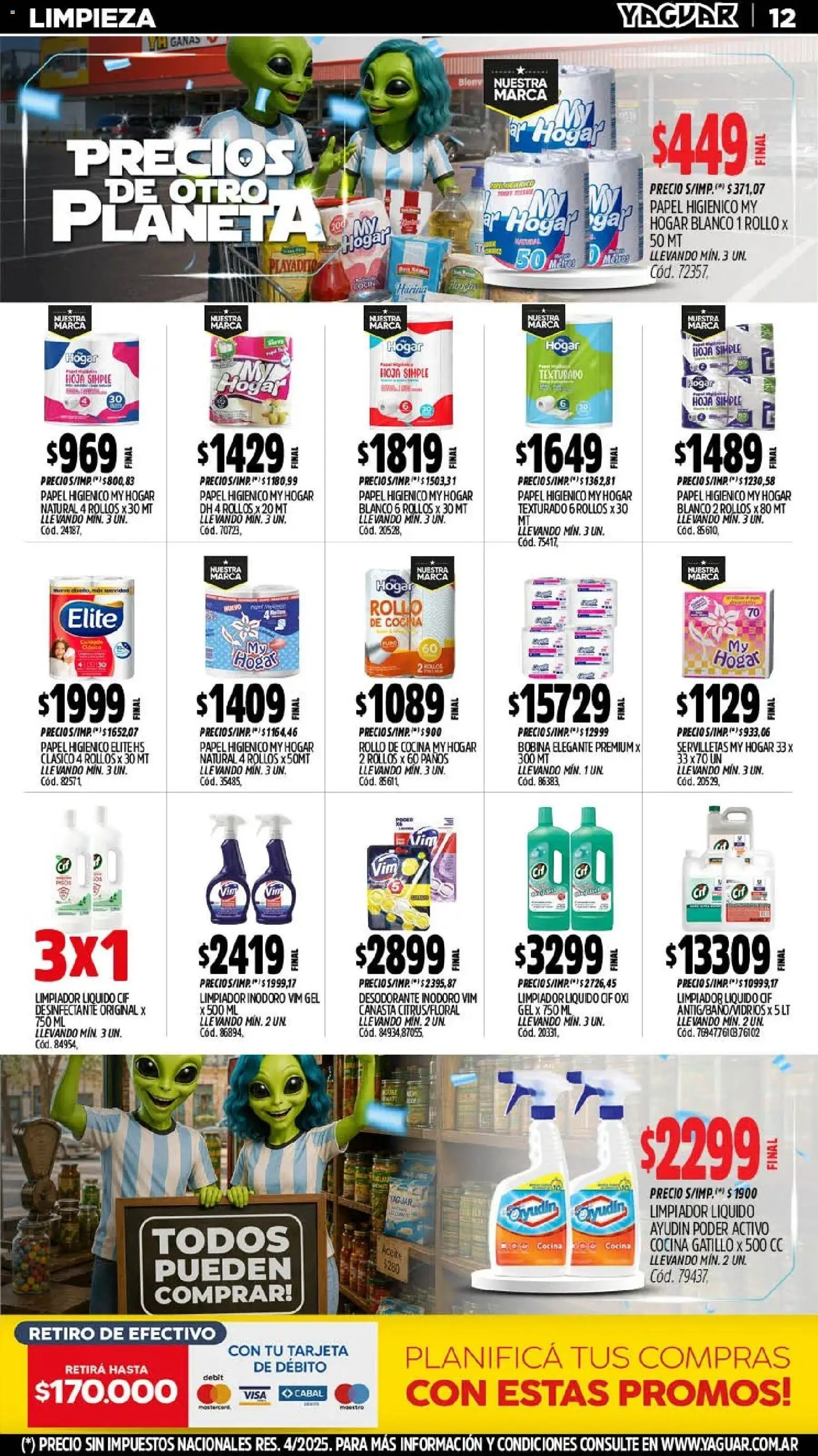 Yaguar - Oferta Semanal Misiones │ válido desde el 06/07/2026 | Página: 14 | Productos: Desinfectante, Servilletas, Harina, Inodoro