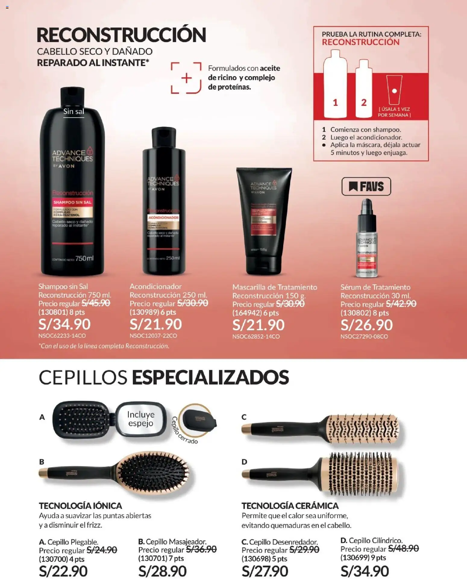 Catálogo Avon válido desde 21/04/2026 | Página: 177 | Productos: Shampoo, Acondicionador, Espejo, Aceite