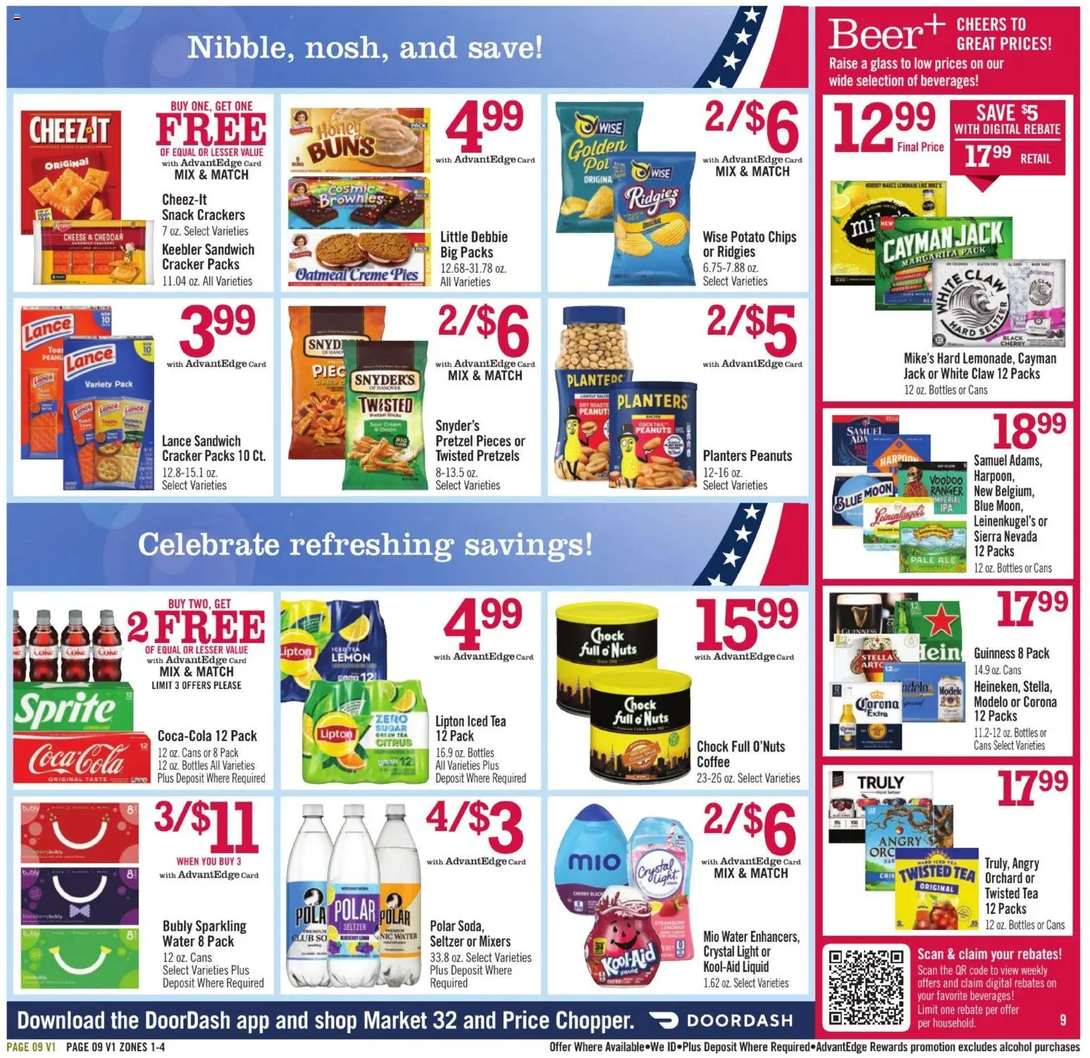 Price Chopper - Weekly Ad - valid from 08/23/2026 | Page: 9 | Products: Green Tea, Brownies, Tea, Peanuts