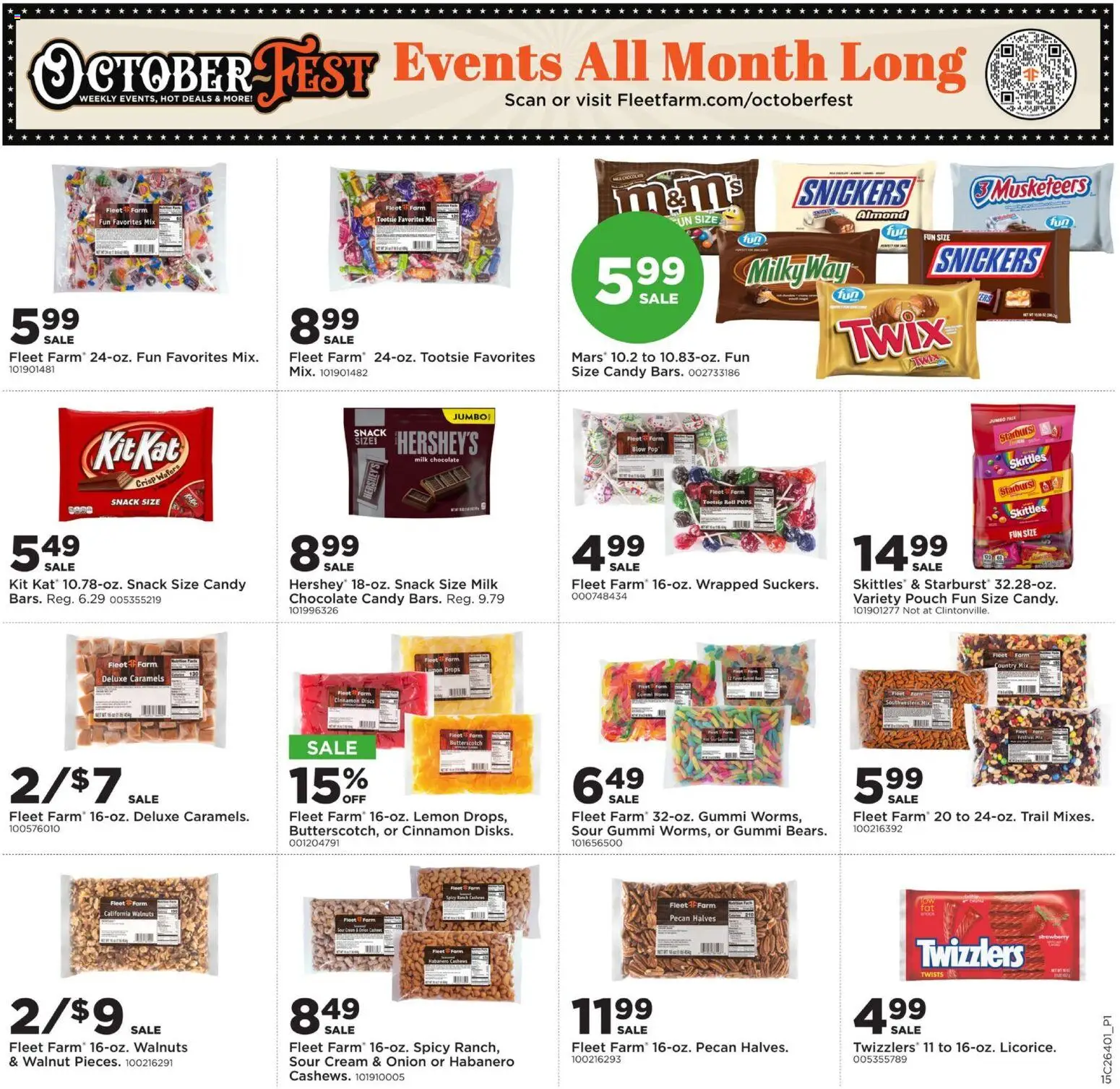 Mills Fleet Farm Weekly Ad - valid from 09/28/2026 | Page: 20 | Products: Milk, Lemon, Snickers, Onion