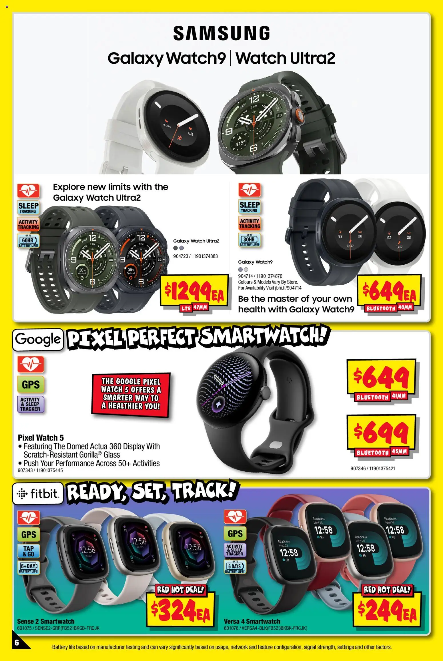 JB Hi-Fi catalogue - valid from 01/10/2026 | Page: 6 | Products: Battery, Watch, Smartwatch