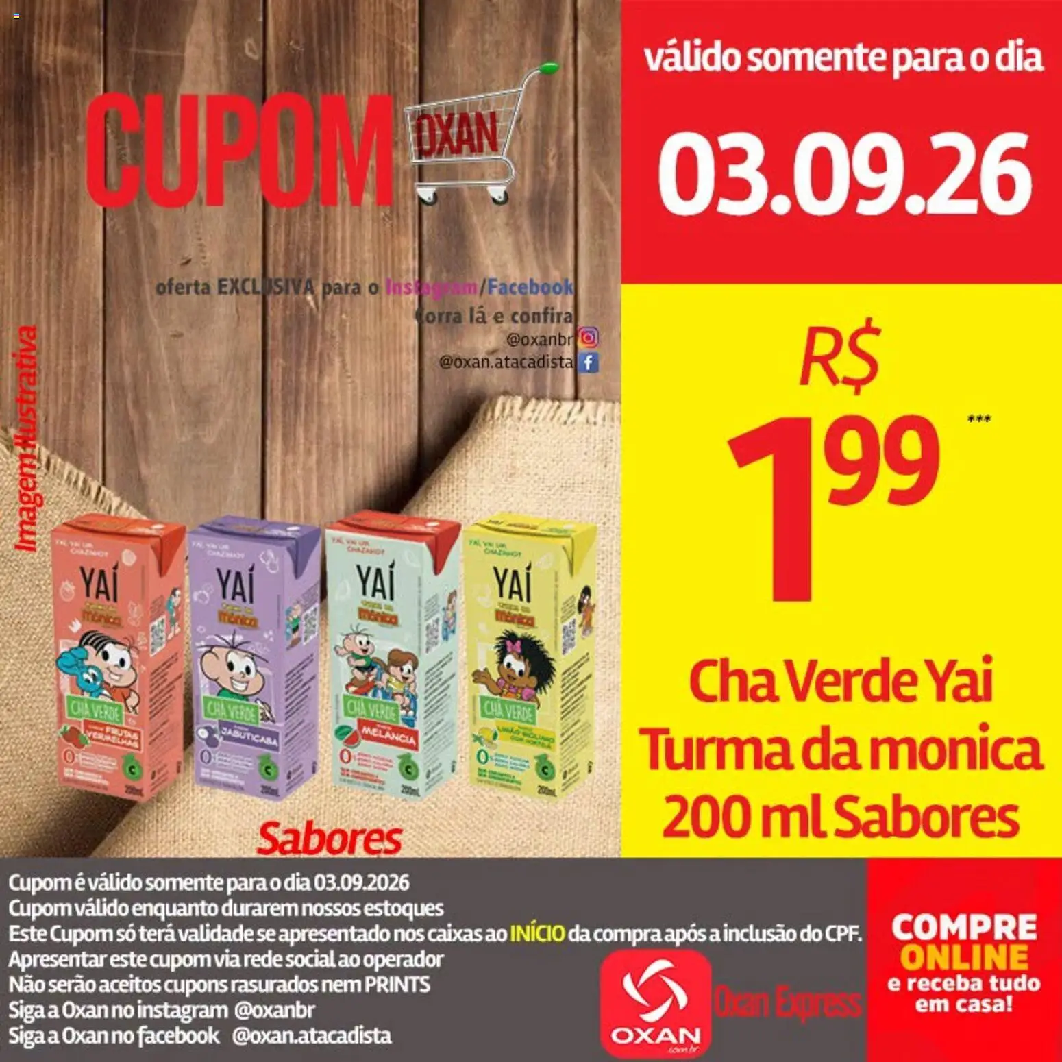 Oxan Atacadista Folheto - válido de 03/09/2026 | Página: 17 | Produtos: Frutas, Melancia, Chá, Chá verde