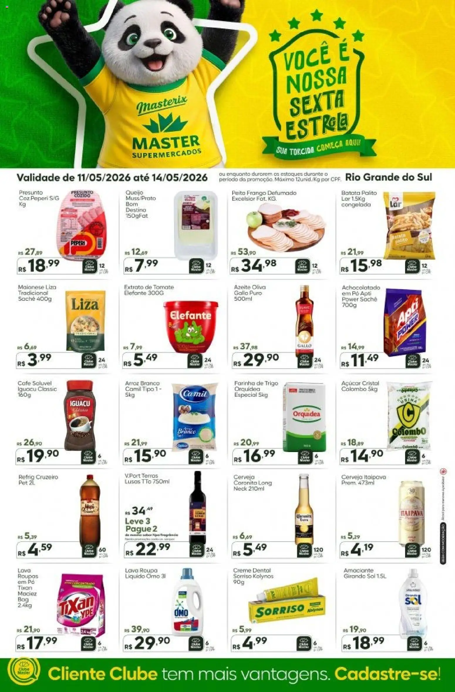 Master Folheto - válido de 11.05.2026 | Página: 1 | Produtos: Pó, Girando sol, Cerveja, Azeite