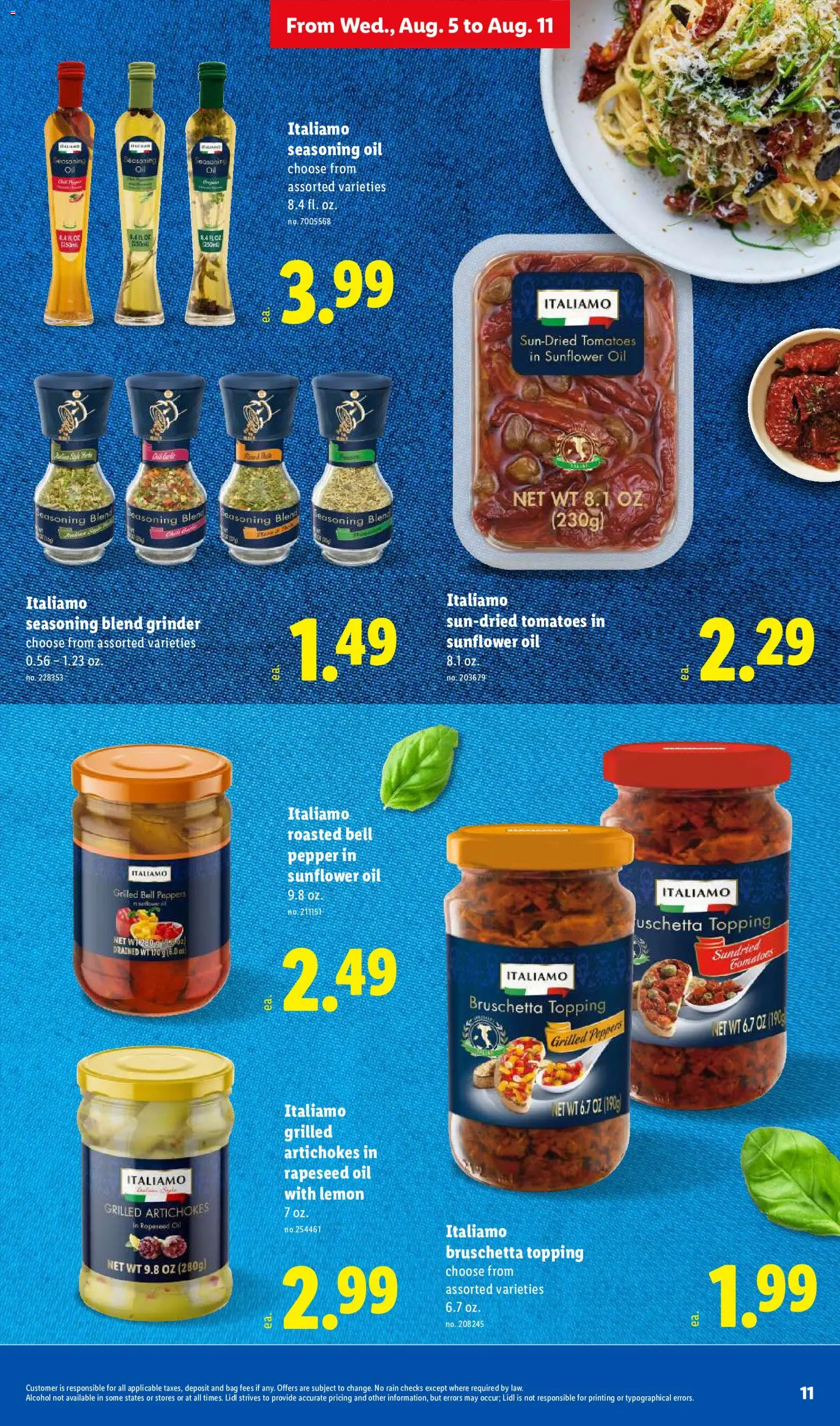 Lidl Weekly Ad - valid from 08/05/2026 | Page: 11 | Products: Sunflower oil, Pepper, Lemon, Grinder
