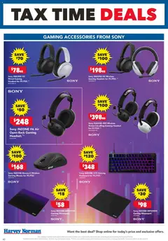 Preview of Harvey Norman Tax time deals - valid from 05.06.2026 | Page: 40 | Products: Accessories, Mouse, Keyboard, Headset