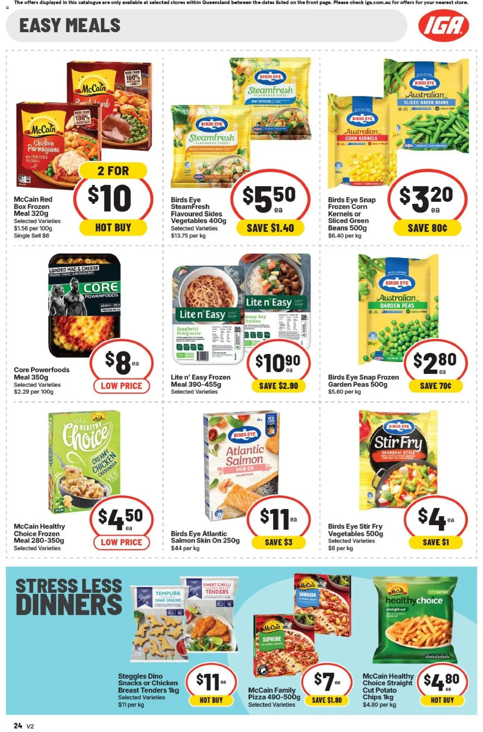 IGA catalogue - valid from 02/08/2026 | Page: 27 | Products: Cheese, Vegetables, Salmon, Spaghetti