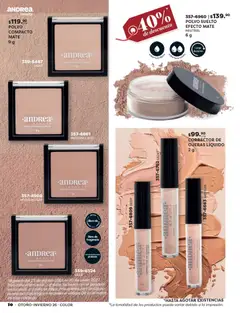 Vista previa de Andrea catálogo Beauty, nuevo folleto de la tienda, válido en México a partir del 23/08/2026 | Página: 10 | Productos: Corrector de ojeras, Polvo compacto, Corrector, Polvo