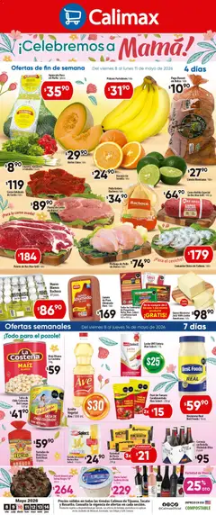Vista previa de Calimax folleto Tijuana, nuevo folleto de la tienda, válido en México a partir del 08.05.2026