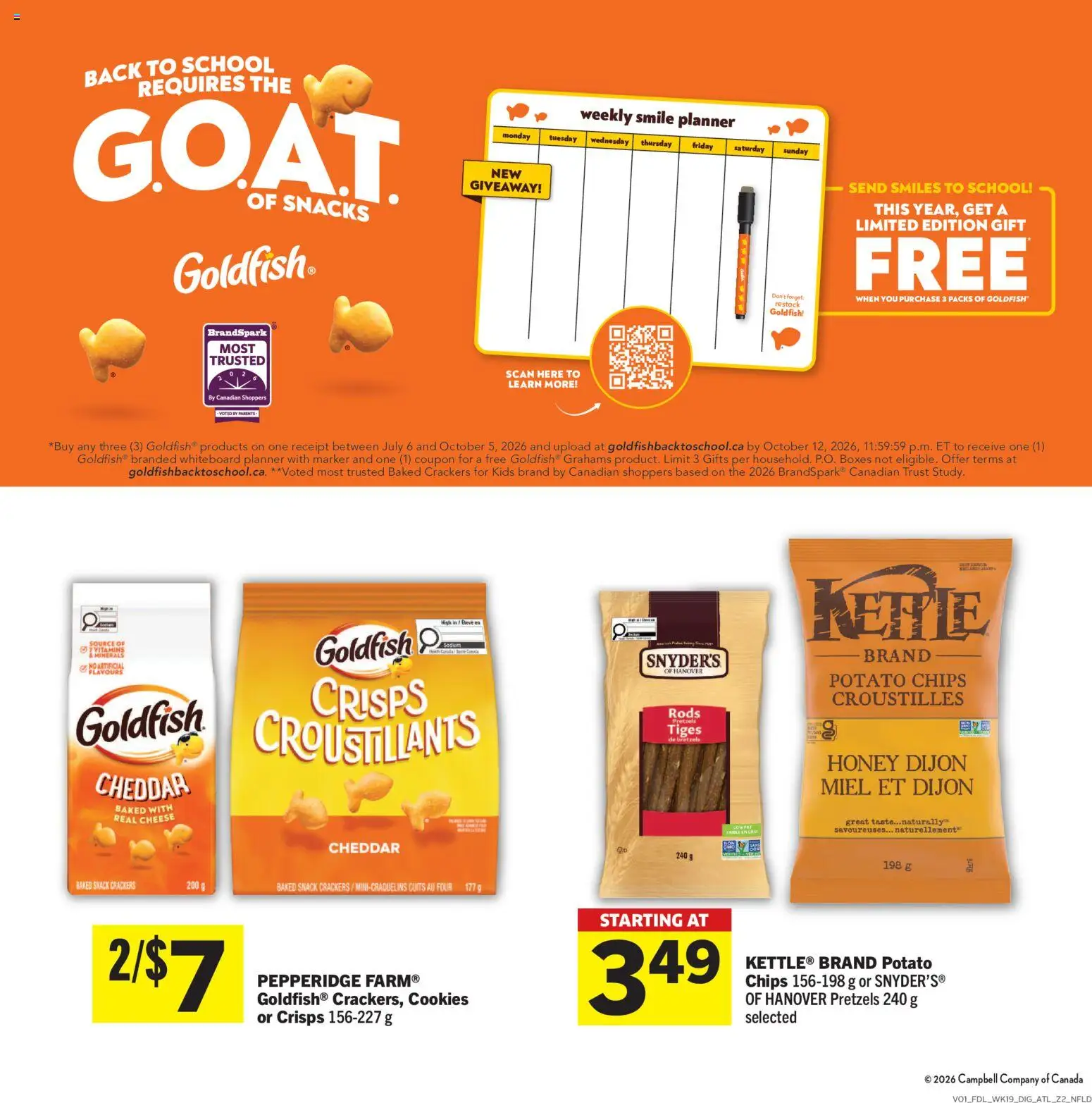 Foodland flyer valid from Sep 3, 2026 | Page: 11 | Products: Crackers, Crisps, Cheddar, Cheese