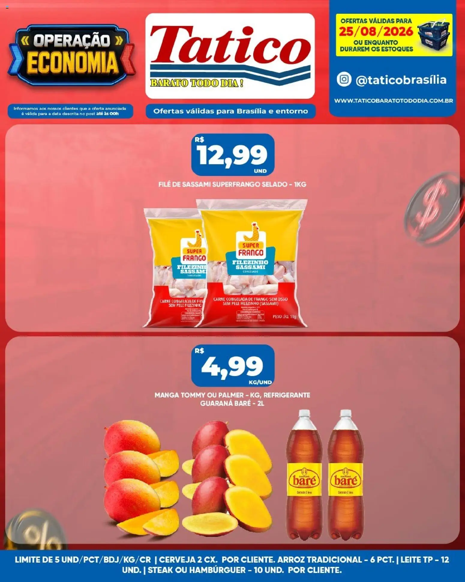 Tatico Folheto - válido de 25/08/2026 | Página: 5 | Produtos: Steak, Cerveja, Carne, Frango