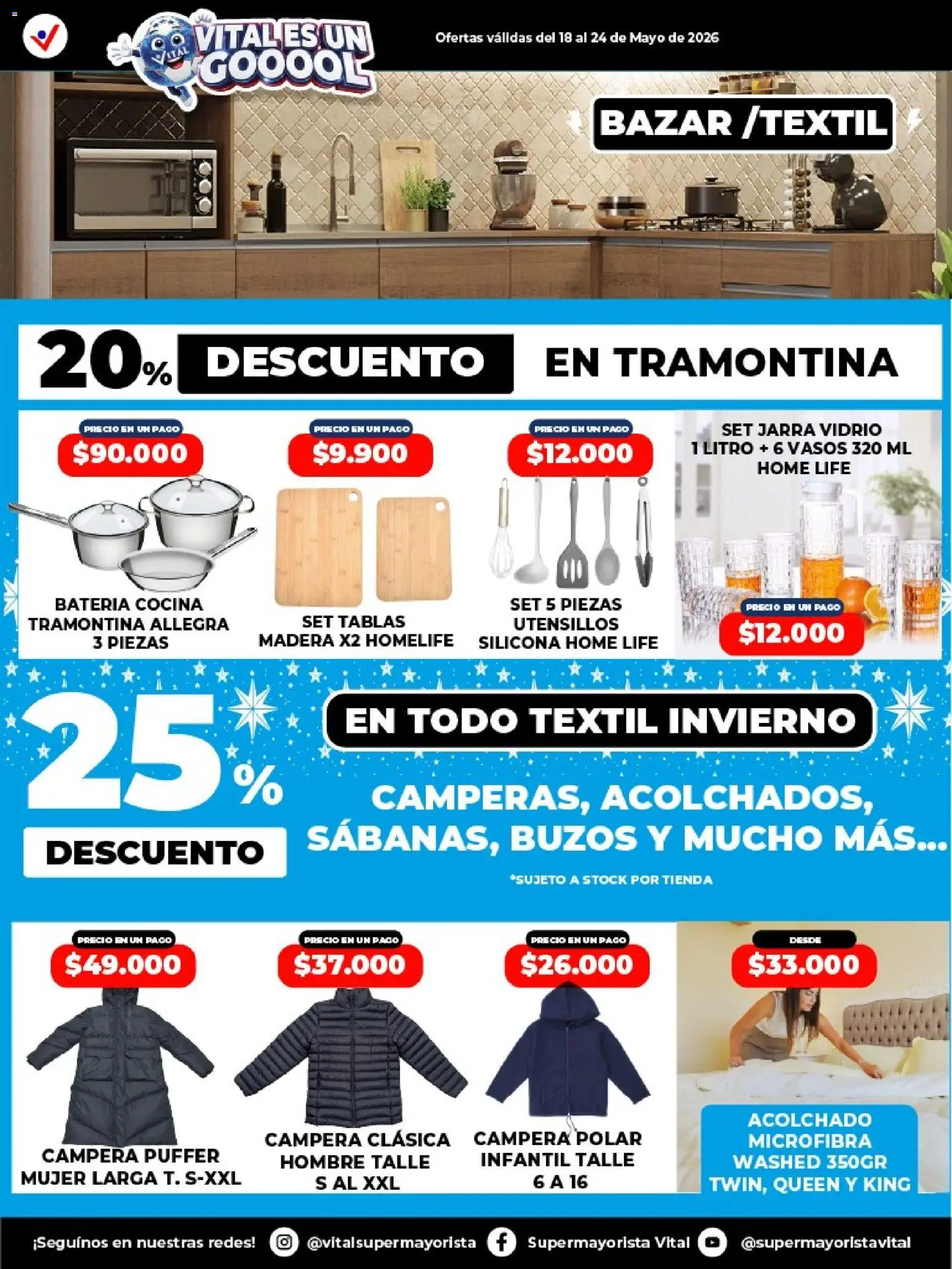 Vital - Especial de nonfood │ válido desde el 18.05.2026 | Página: 3 | Productos: Campera, Cocina, Batería, Vasos
