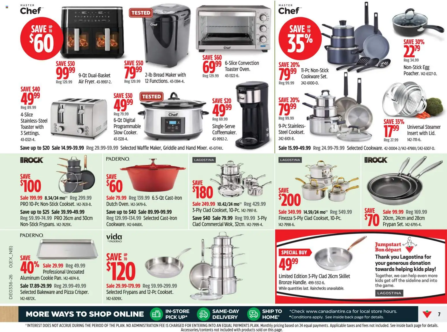 Canadian Tire flyer valid from Sep 3, 2026 | Page: 7 | Products: Toaster, Bread, Pizza