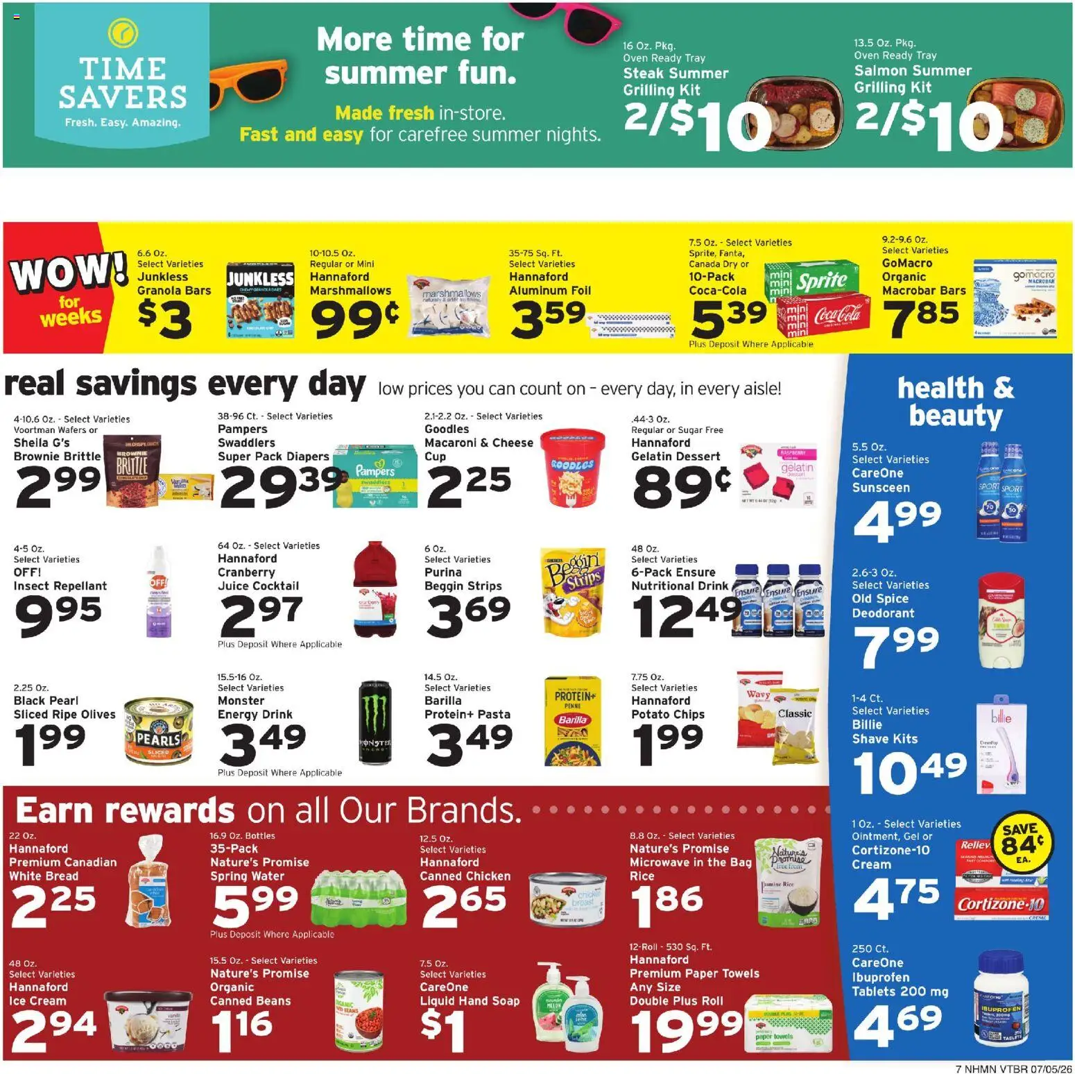 Hannaford Weekly Ad - valid from 07/05/2026 | Page: 7 | Products: Cheese, Deodorant, Cream, Water