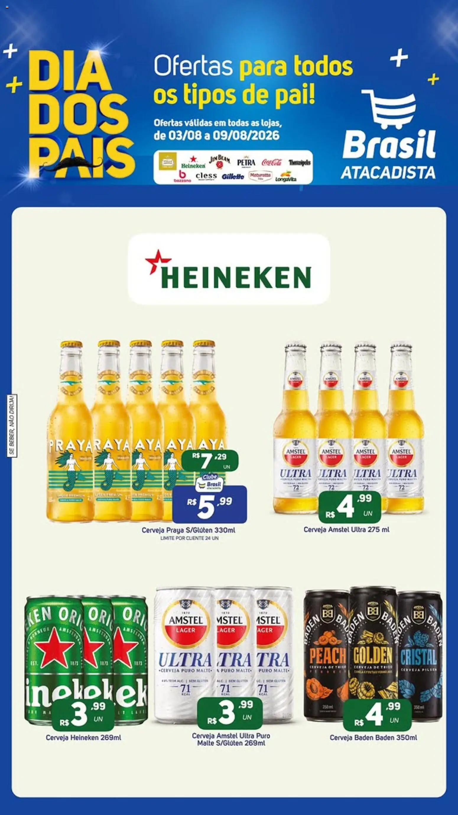 Brasil Atacadista Folheto - válido de 03/08/2026 | Página: 6 | Produtos: Cerveja, Cerveja Heineken, Heineken