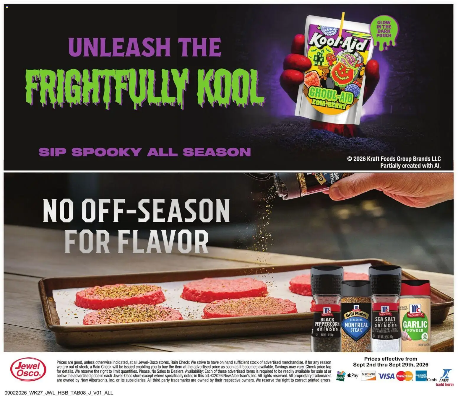 Jewel Osco Specialty Publication - valid from 09/02/2026 | Page: 8 | Products: Salt, Steak, Grill, Grinder