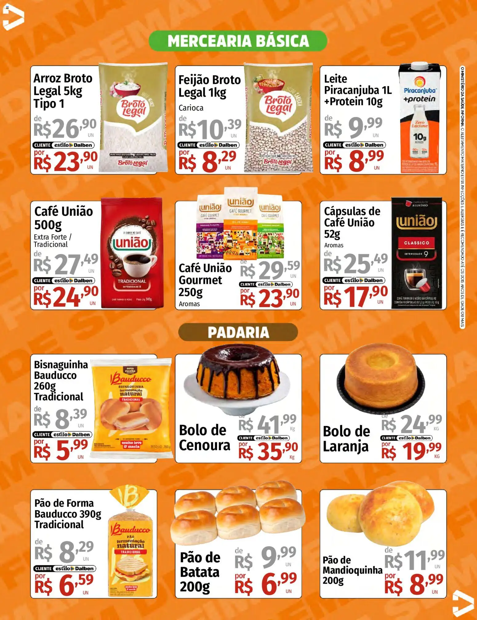 Supermercado Dalben Folheto - válido de 01.05.2026 | Página: 5 | Produtos: Leite, Pão, Café, Arroz