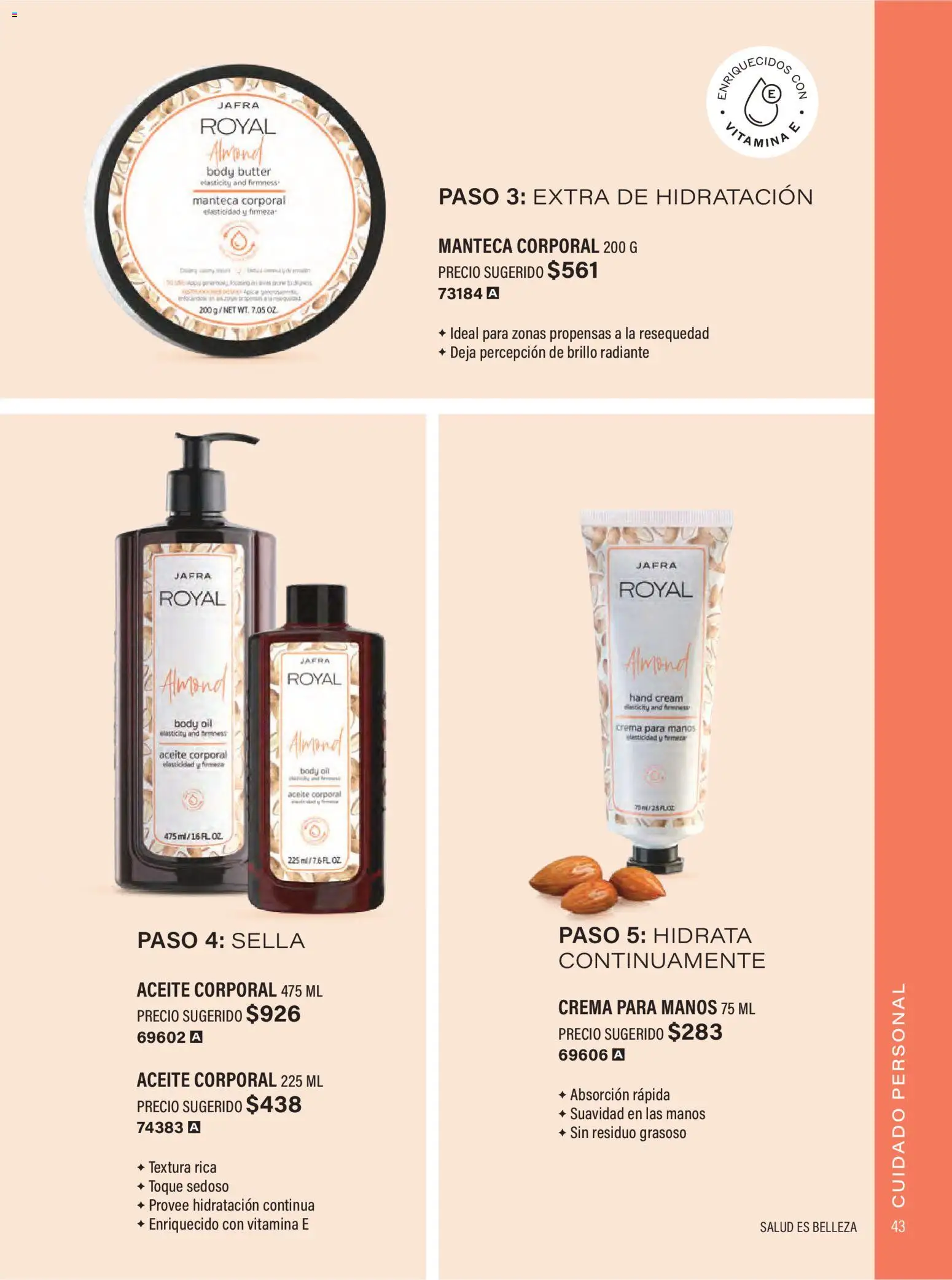 Nuevas ofertas de JAFRA válidas en toda la República Mexicana desde el 01/07/2026. ¡Encuentra las mejores ofertas en JAFRA catálogo Organizador de Ventas! | Página: 43 | Productos: Crema, Brillo, Radiante, Body