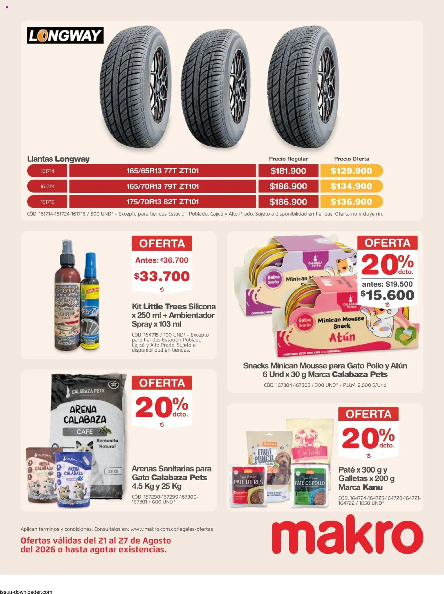 Makro revista - valida desde el 21/08/2026 | Página: 27 | Productos: Pollo, Galletas, Atún, Mousse