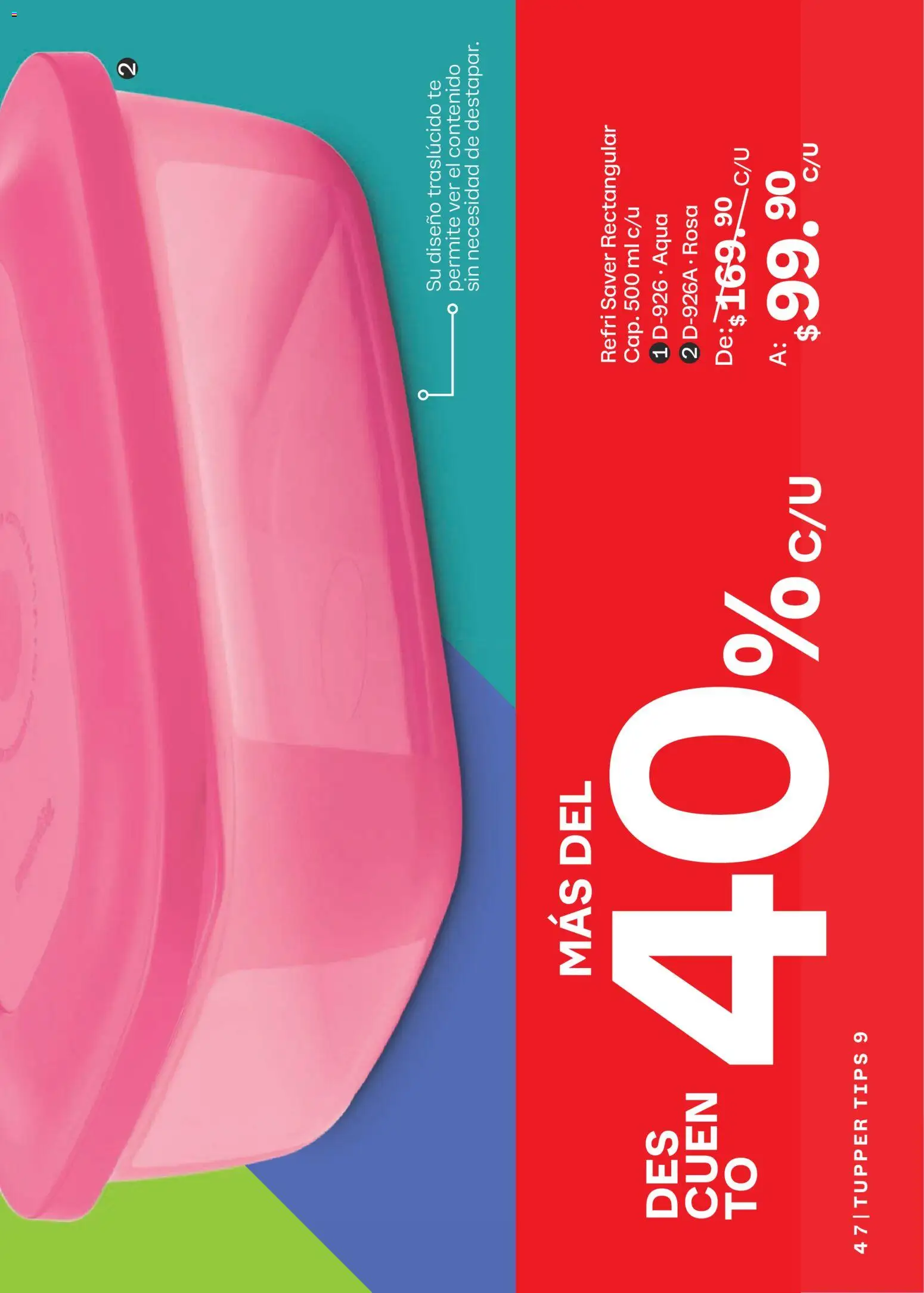 Nuevas ofertas de Tupperware válidas en toda la República Mexicana desde el 10/08/2026. ¡Encuentra las mejores ofertas en Tupperware catálogo! | Página: 47 | Productos: Tupper, Té