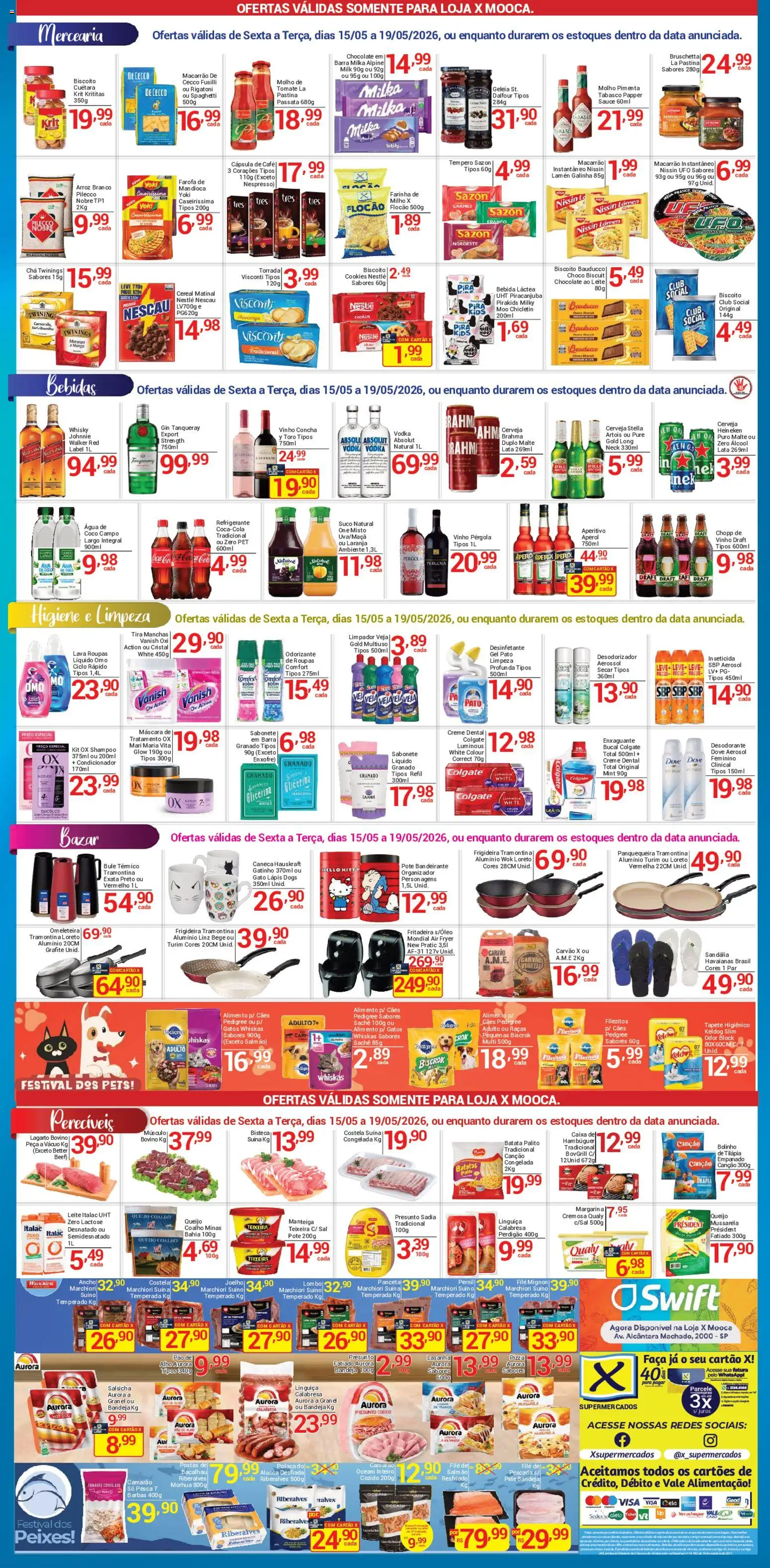 X Supermercados Folheto - válido de 15.05.2026 | Página: 2 | Produtos: Bacalhau, Nescau, Cerveja, Batata