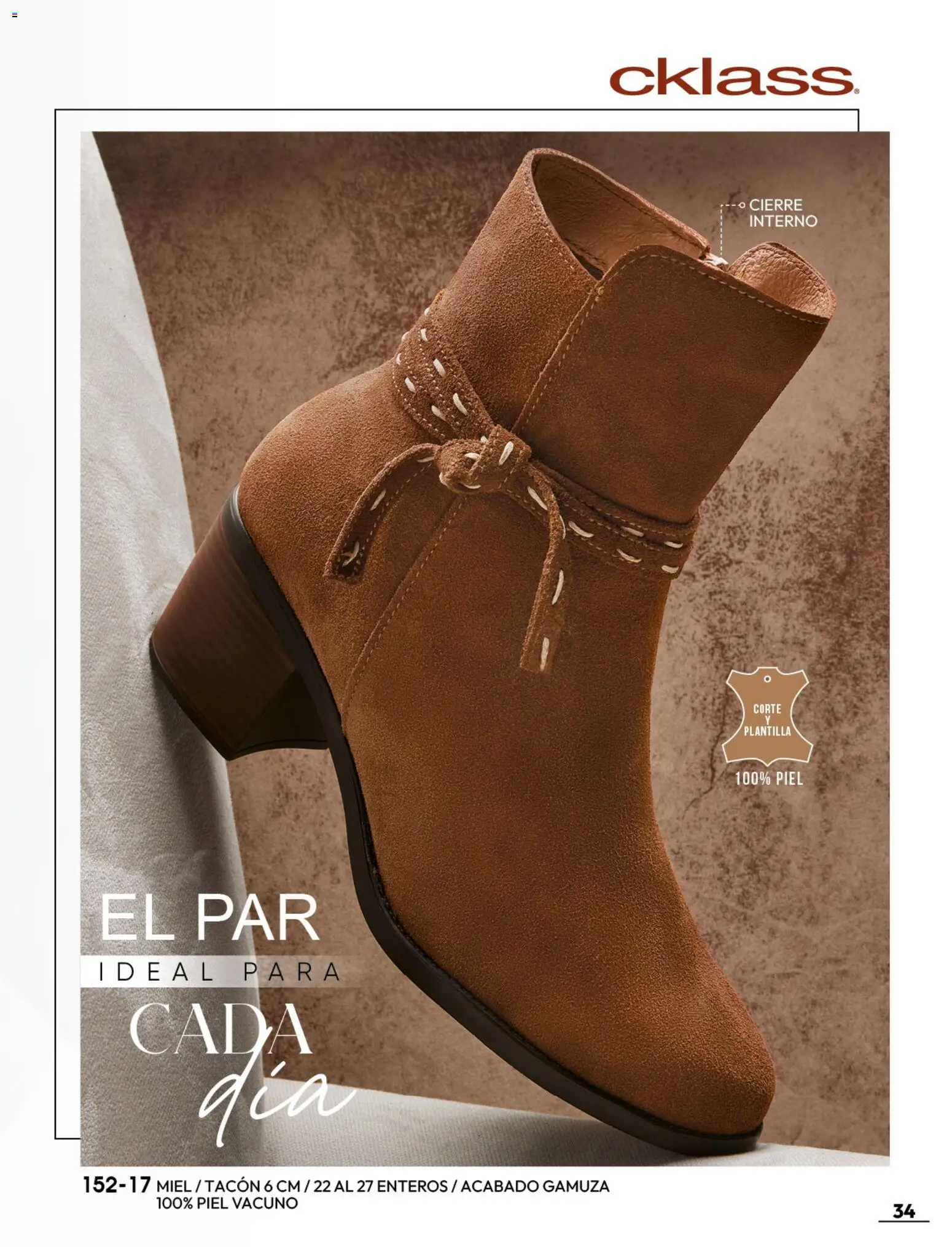 Nuevas ofertas de Cklass válidas en toda la República Mexicana desde el 08/07/2026. ¡Encuentra las mejores ofertas en Cklass catálogo Botas y botines! | Página: 35 | Productos: Gamuza