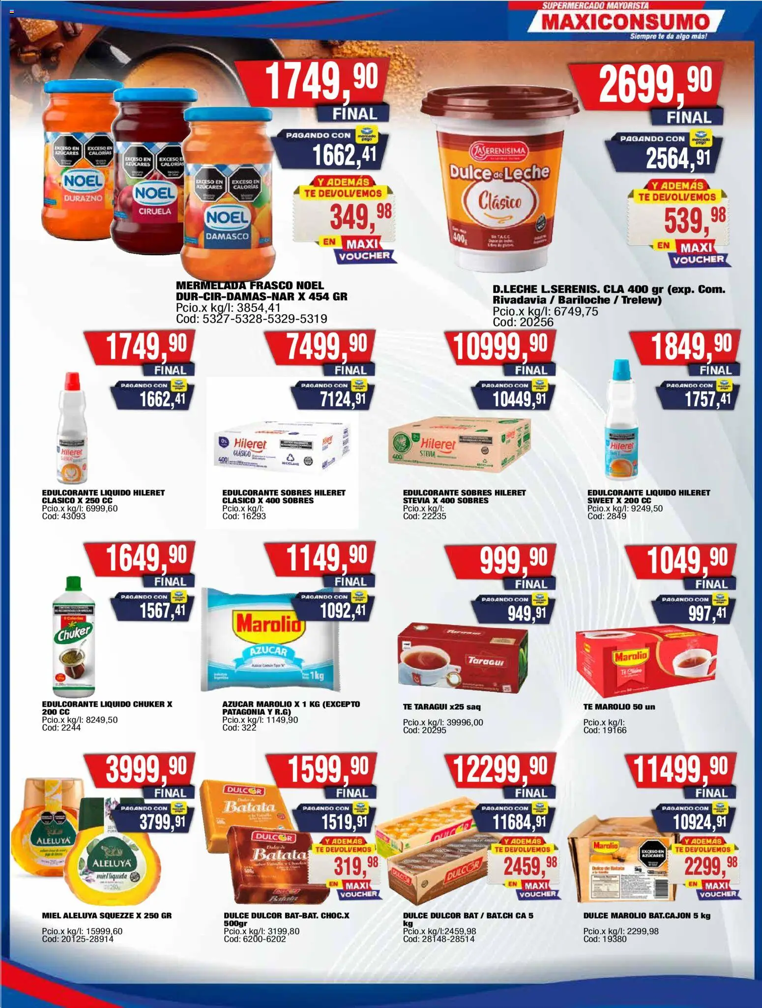 Maxiconsumo ofertas │ válido desde el 11.05.2026 | Página: 9 | Productos: Batata, Azucar, Leche, Té