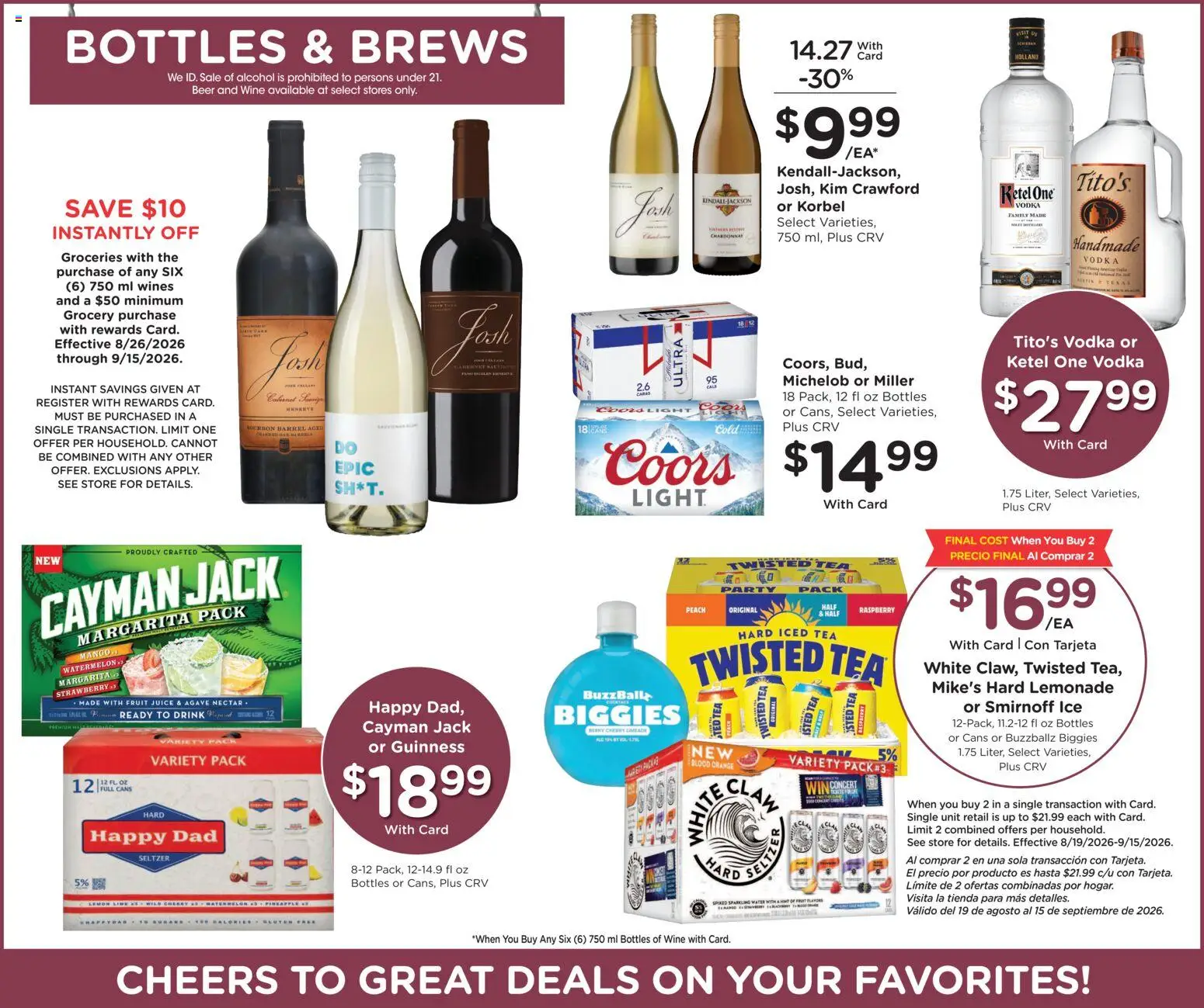 Ralphs Weekly Ad - valid from 08/26/2026 | Page: 14 | Products: Groceries, Fruit, Lime, Iced tea