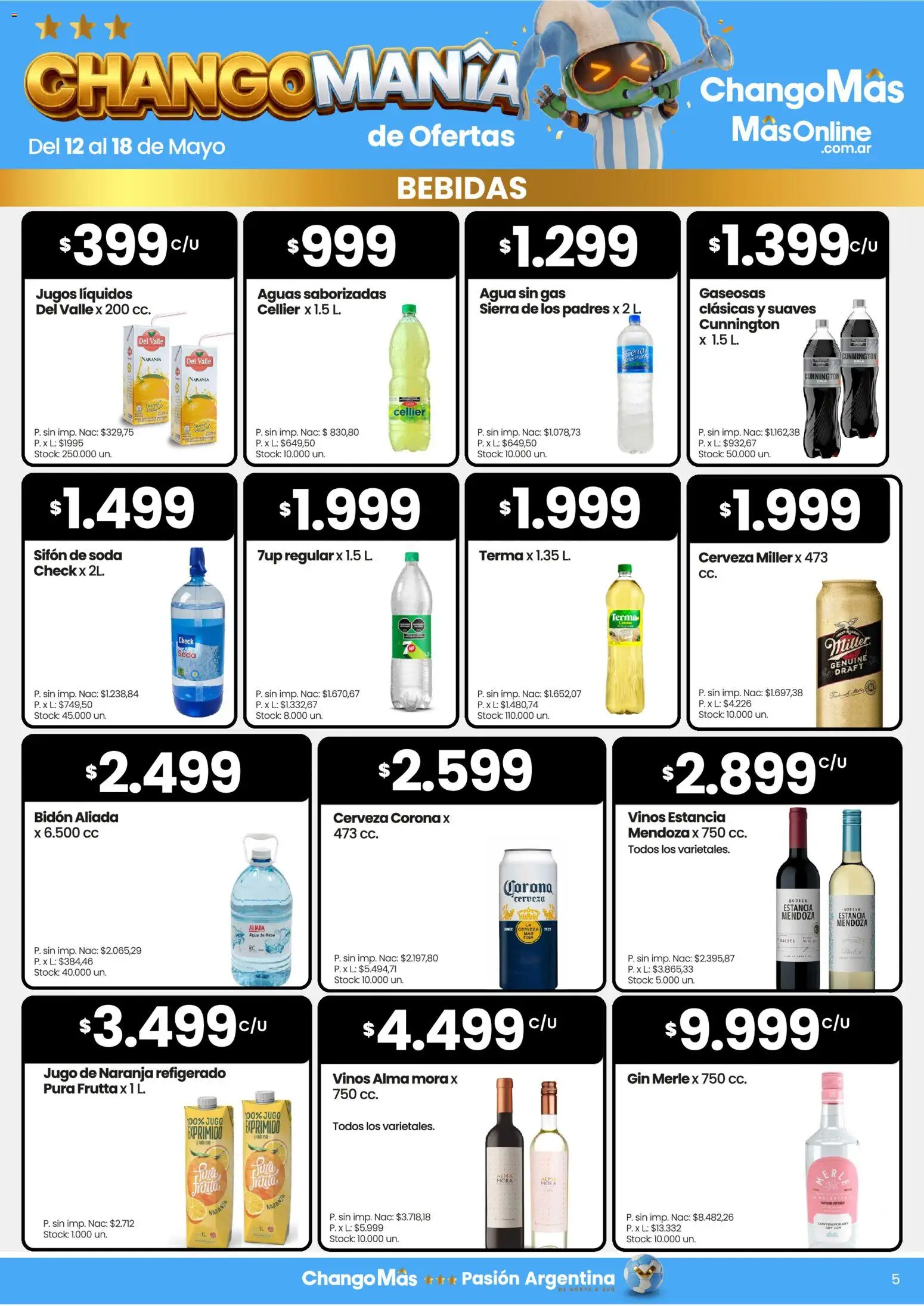 Changomas ofertas │ válido desde el 12.05.2026 | Página: 6 | Productos: Gin, Agua, Cerveza, Sierra