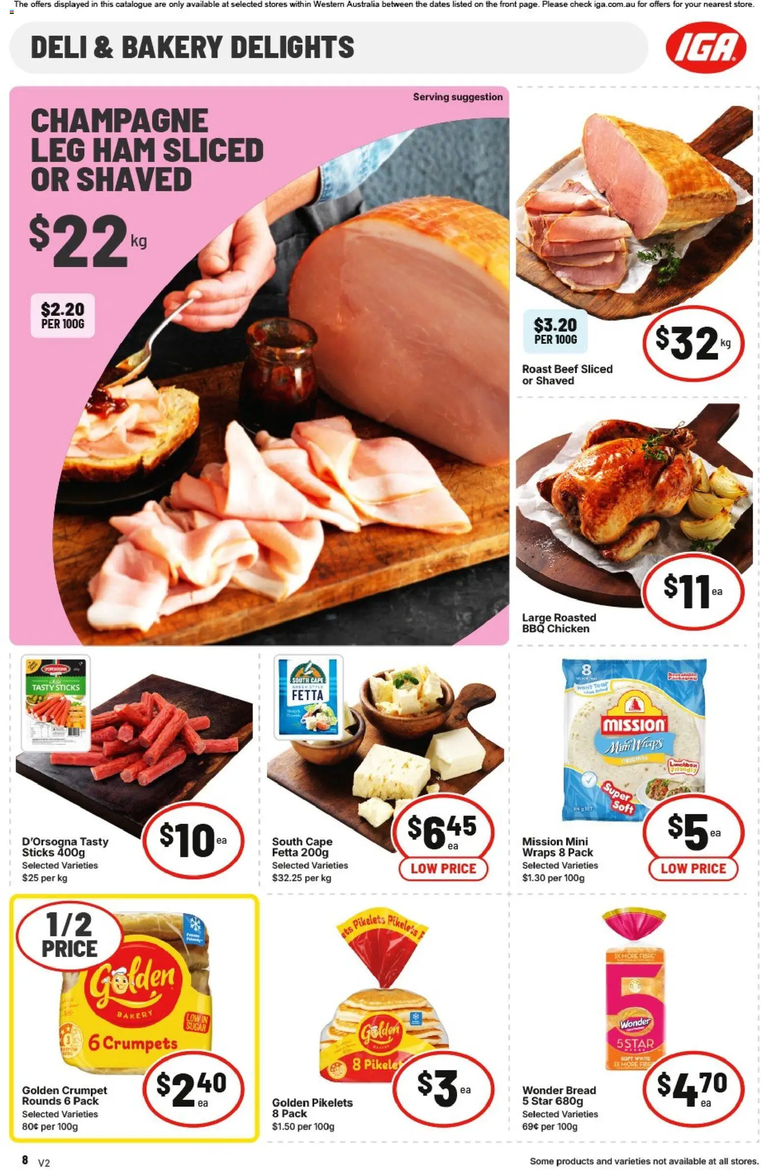 IGA catalogue - valid from 20.05.2026 | Page: 9 | Products: Crumpets, Bread, Beef, Bakery
