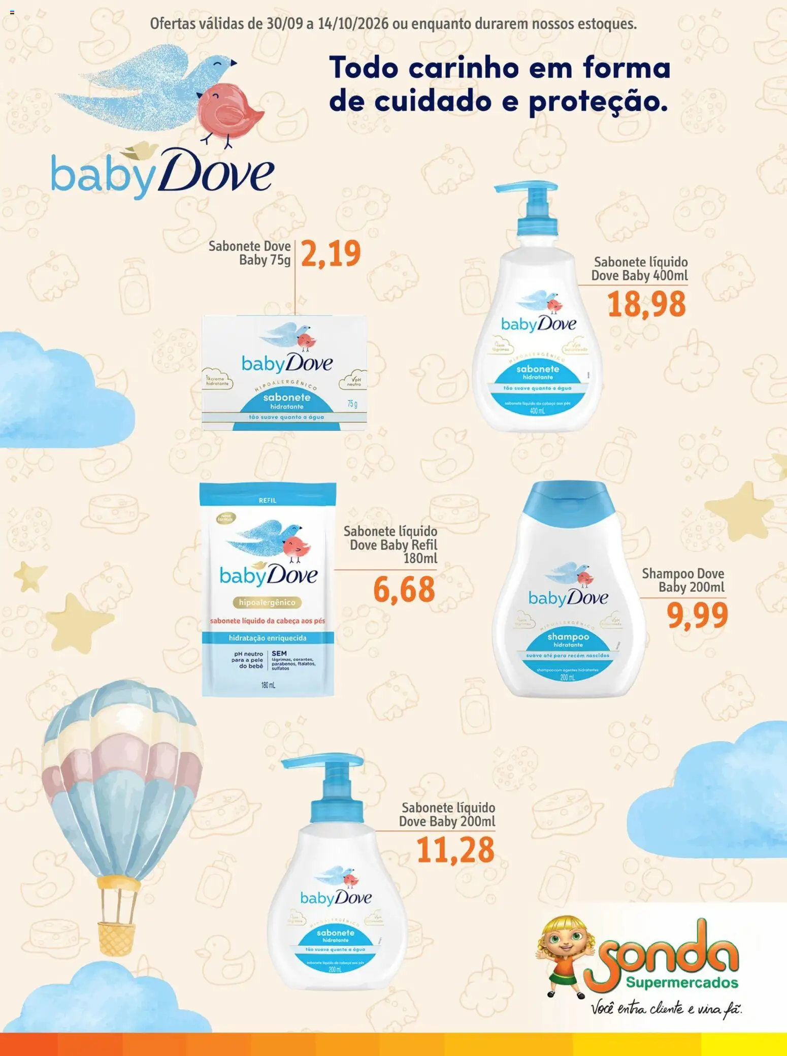 Sonda Folheto - válido de 30/09/2026 | Página: 3 | Produtos: Shampoo, Creme, Sabonete, Dove