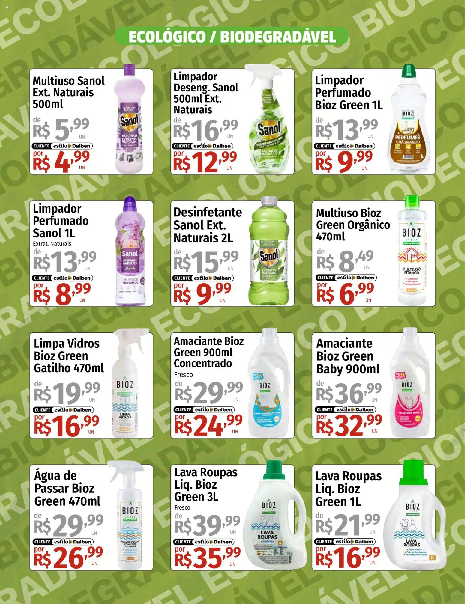 Supermercado Dalben Folheto - válido de 17/08/2026 | Página: 5 | Produtos: Roupas, Água, Chá branco, Desinfetante