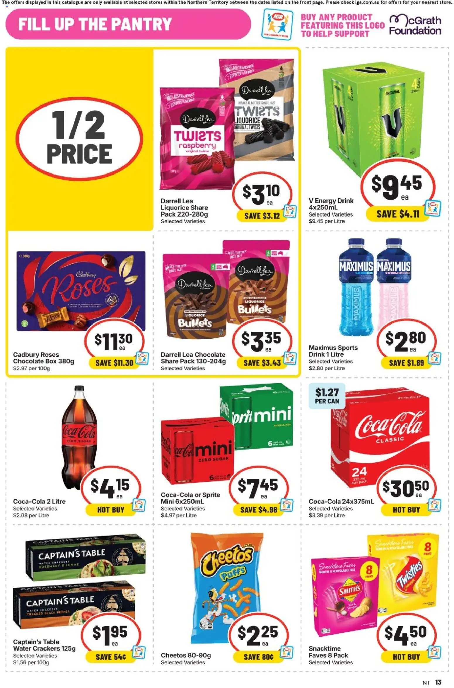 IGA catalogue - valid from 16/09/2026 | Page: 10 | Products: Crackers, Cheese, Energy drink, Water