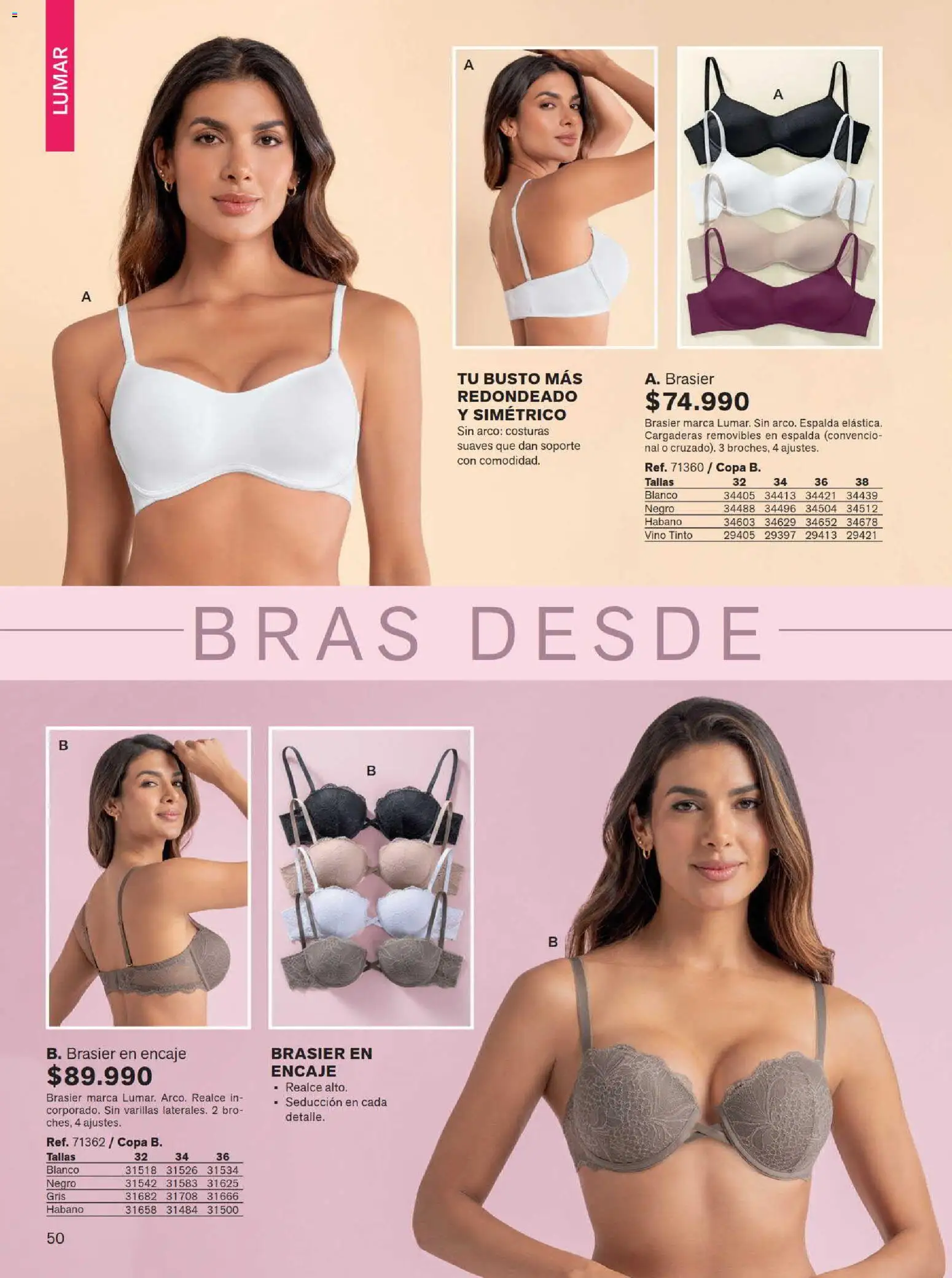 Leonisa revista - valida desde el 15/07/2026 | Página: 50 | Productos: Brazo de reina, Brasier, Vino