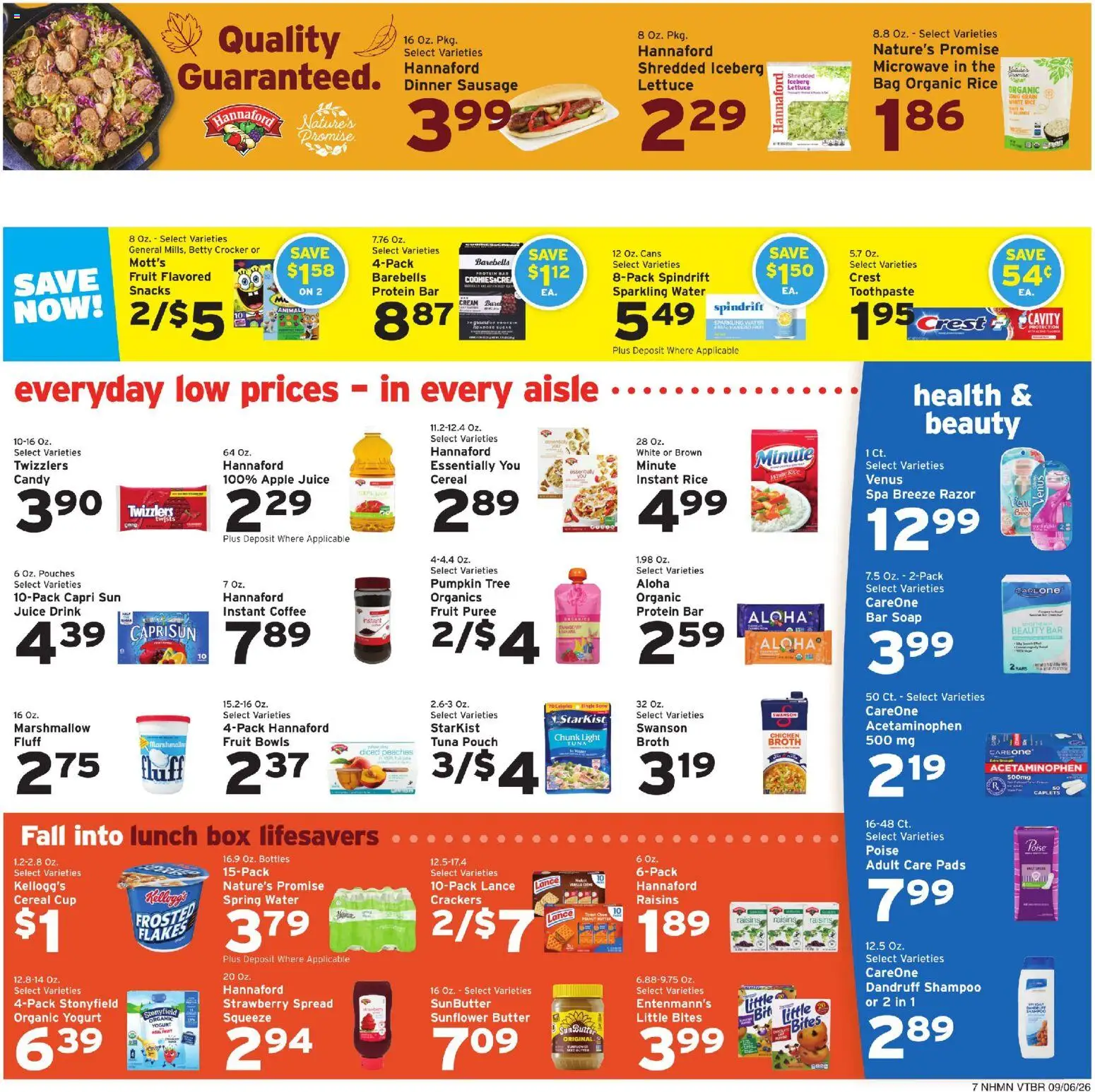 Hannaford Weekly Ad - valid from 09/06/2026 | Page: 11 | Products: Microwave, Cream, Bar Soap, Tuna