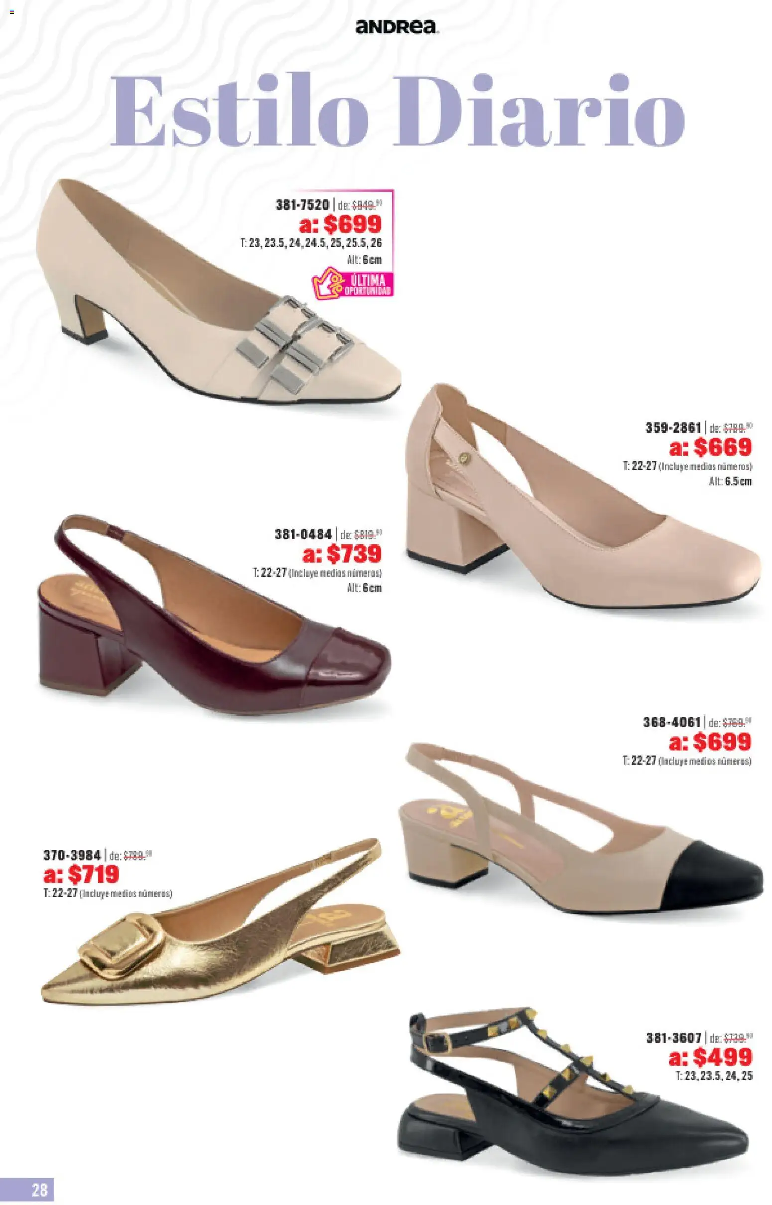 Nuevas ofertas de Andrea válidas en toda la República Mexicana desde el 31.05.2026. ¡Encuentra las mejores ofertas en Andrea catálogo Outlet! | Página: 28