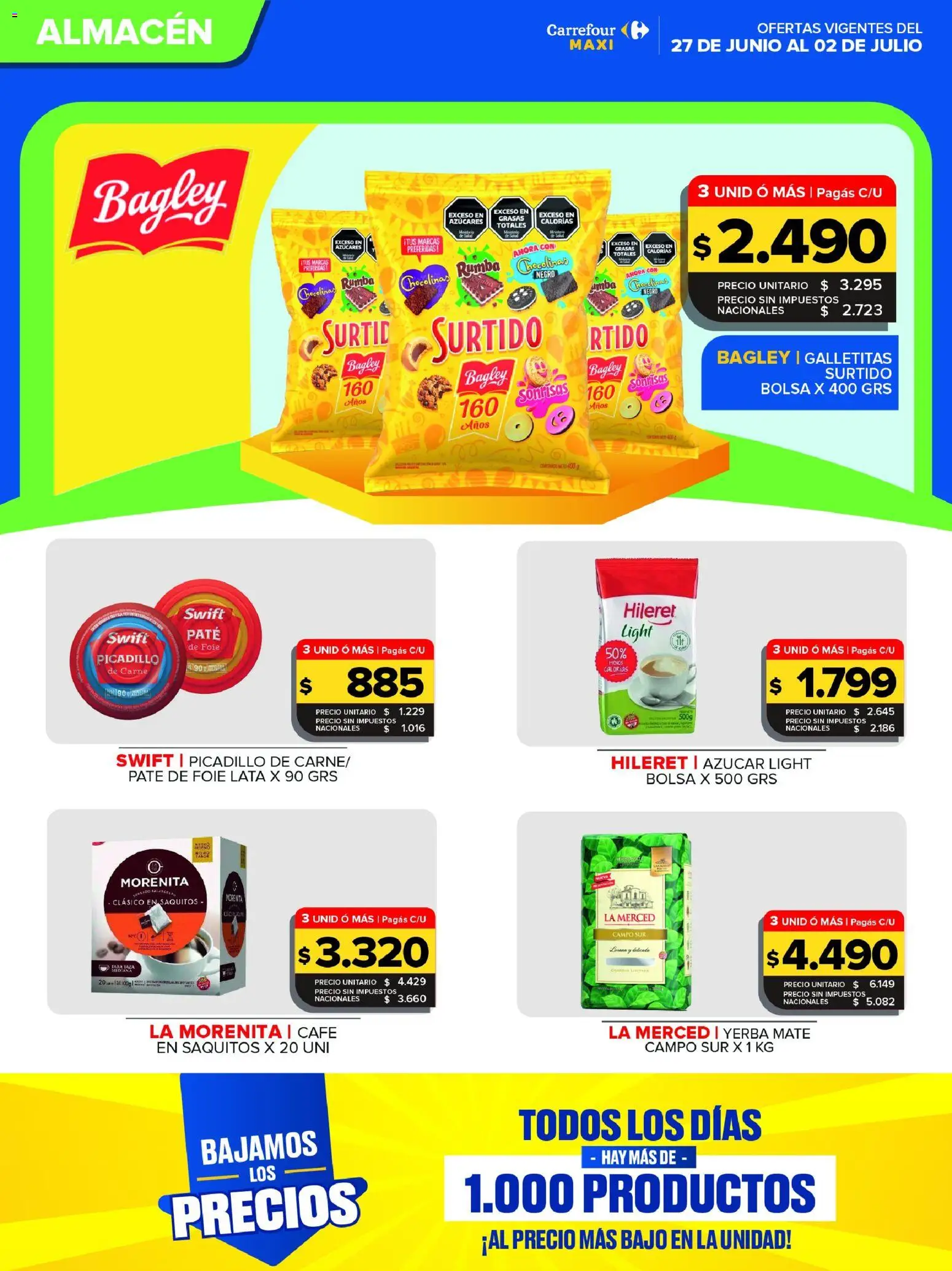 Carrefour Maxi catálogo │ válido desde el 27/06/2026 | Página: 5 | Productos: Bolsa, Galletitas, Taza, Picadillo