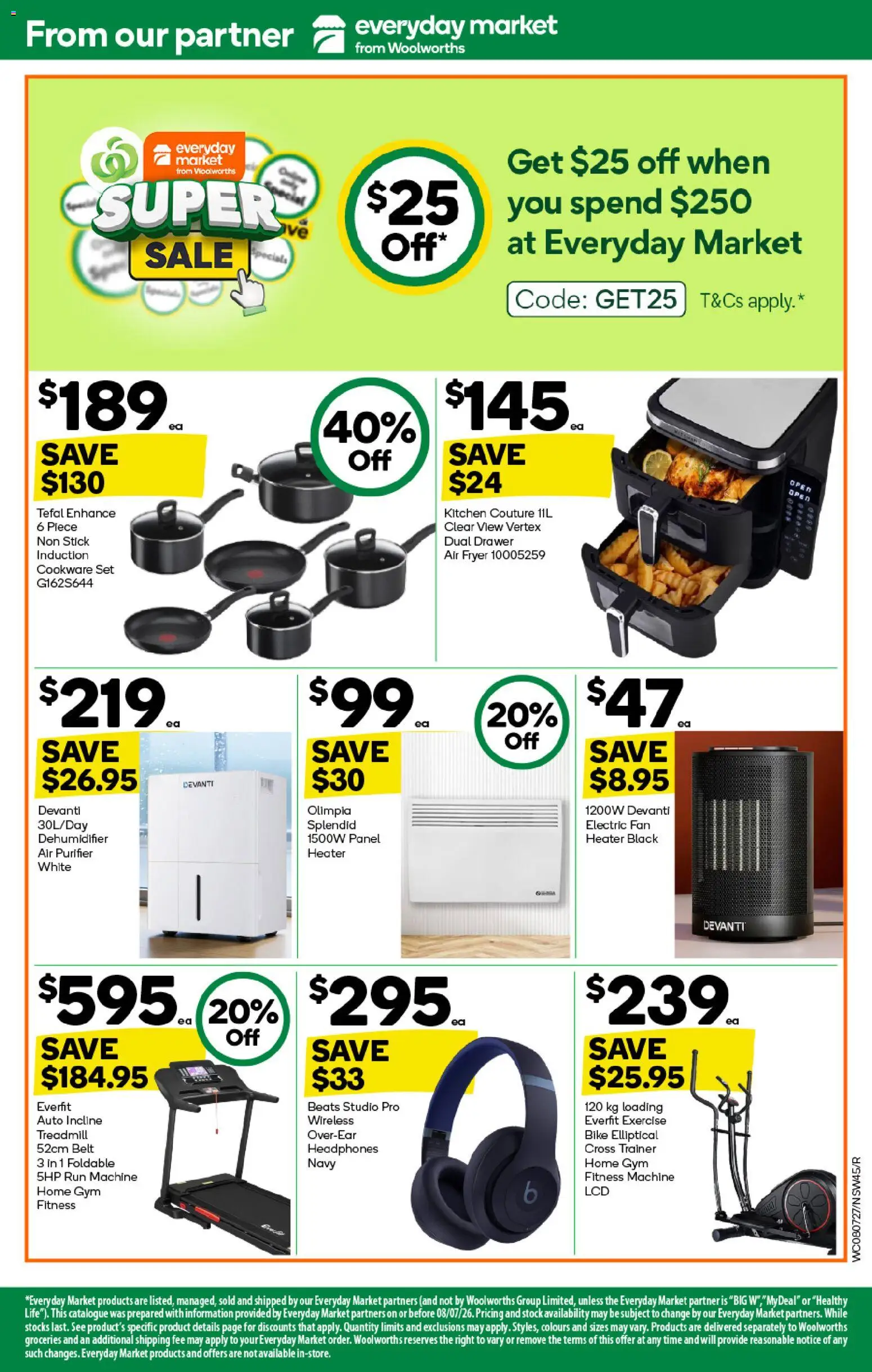 Woolworths catalogue - valid from 08/07/2026 | Page: 45 | Products: Heater, Belt, Fan, Air purifier