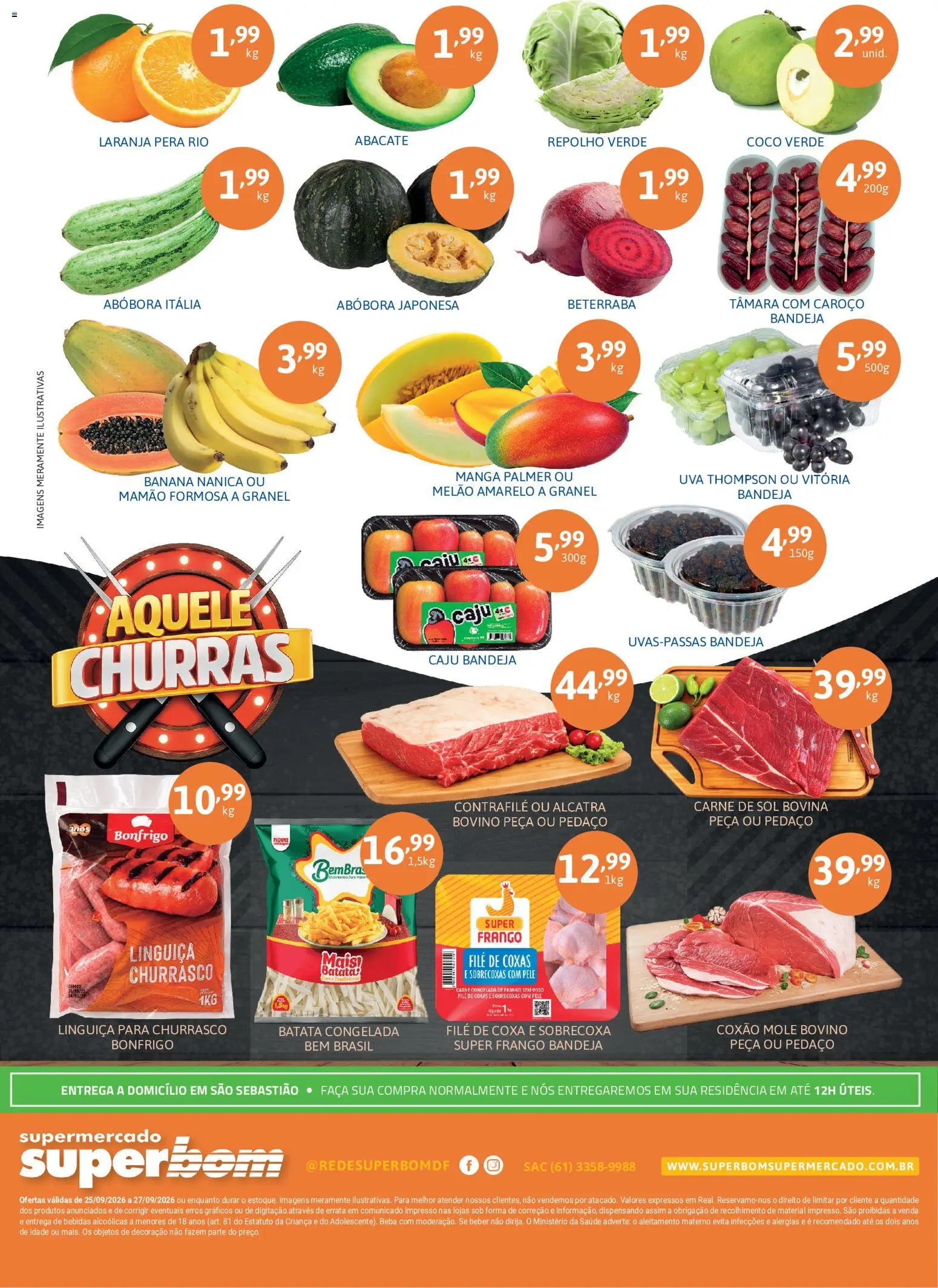 Superbom Folheto - válido de 25/09/2026 | Página: 2 | Produtos: Melão, Decoração, Manga, Mamão