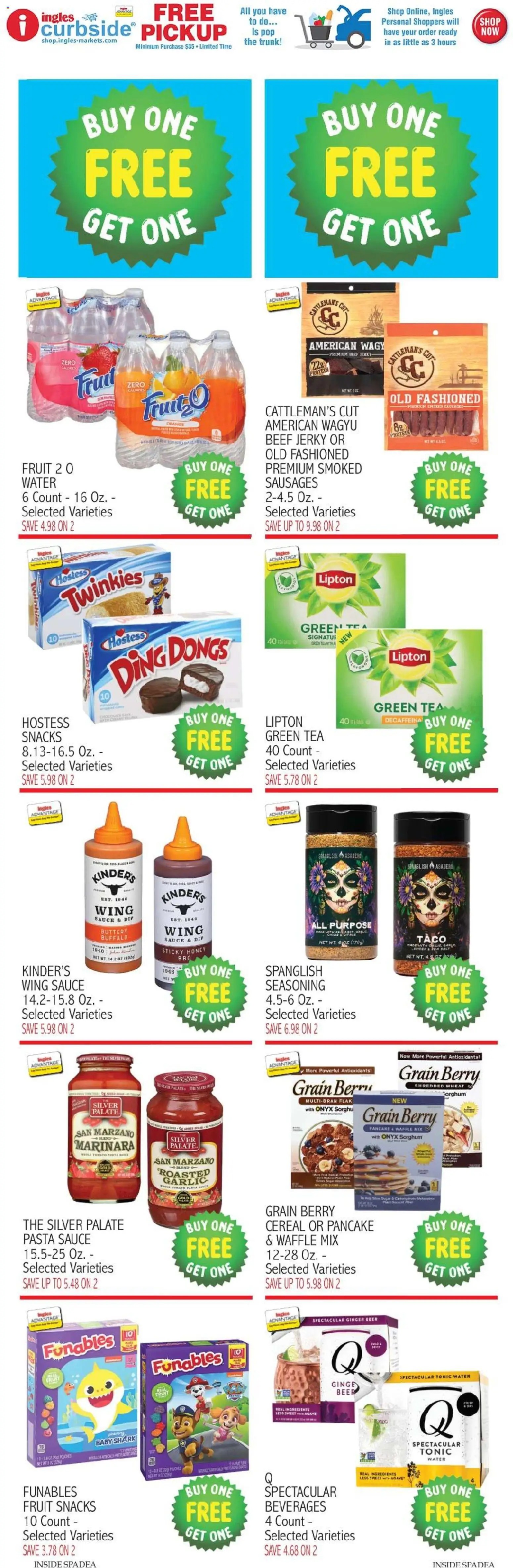 Ingles Weekly Ad - valid from 06/24/2026 | Page: 10 | Products: Beer, Beef, Pasta, Water