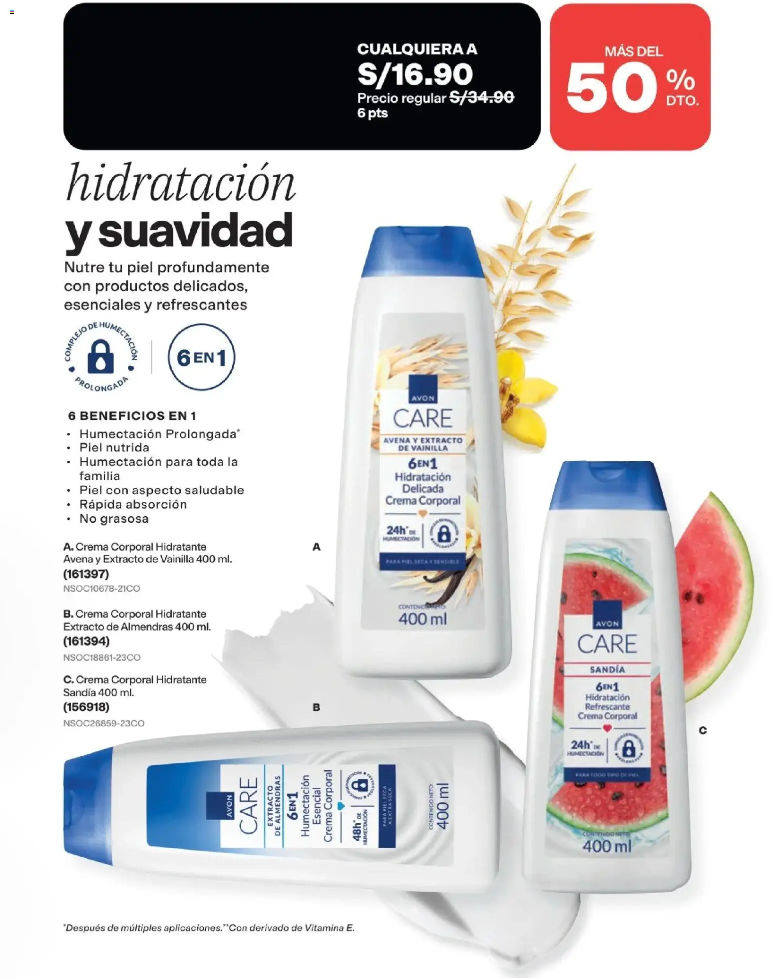 Catálogo Avon válido desde 22/07/2026 | Página: 124 | Productos: Vainilla, Crema, Avena, Almendras