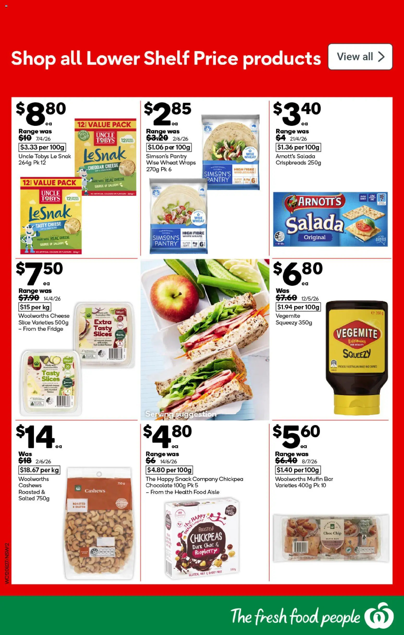 Woolworths catalogue - valid from 12/08/2026 | Page: 12 | Products: Shelf, Cheese, Chocolate, Fridge