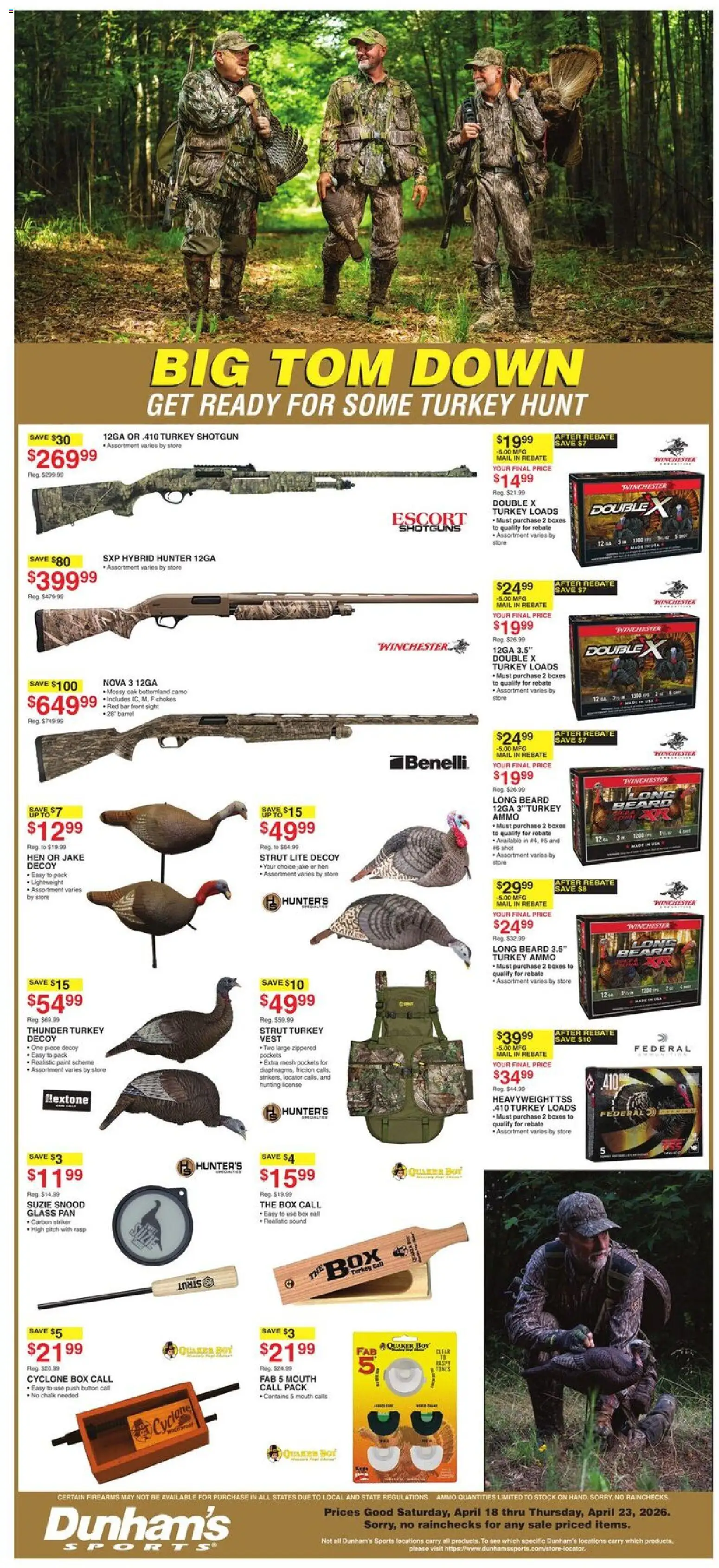 Dunham's Sports Weekly Ad - valid from 18.04.2026 | Page: 9 | Products: Box, Pan, Shotgun, Ammo