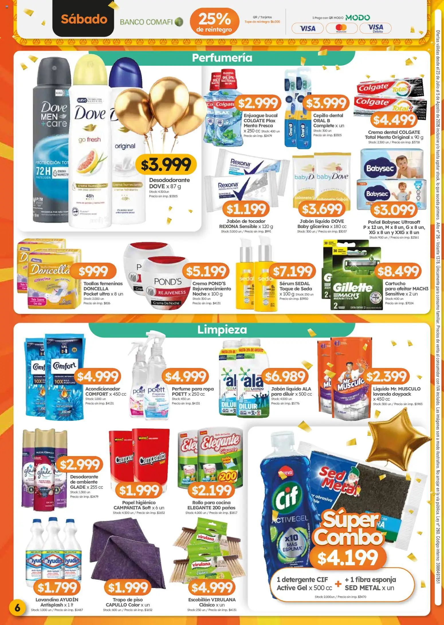 Cordiez ofertas │ válido desde el 23/07/2026 | Página: 6 | Productos: Cocina, Cepillo, Detergente, Esponja
