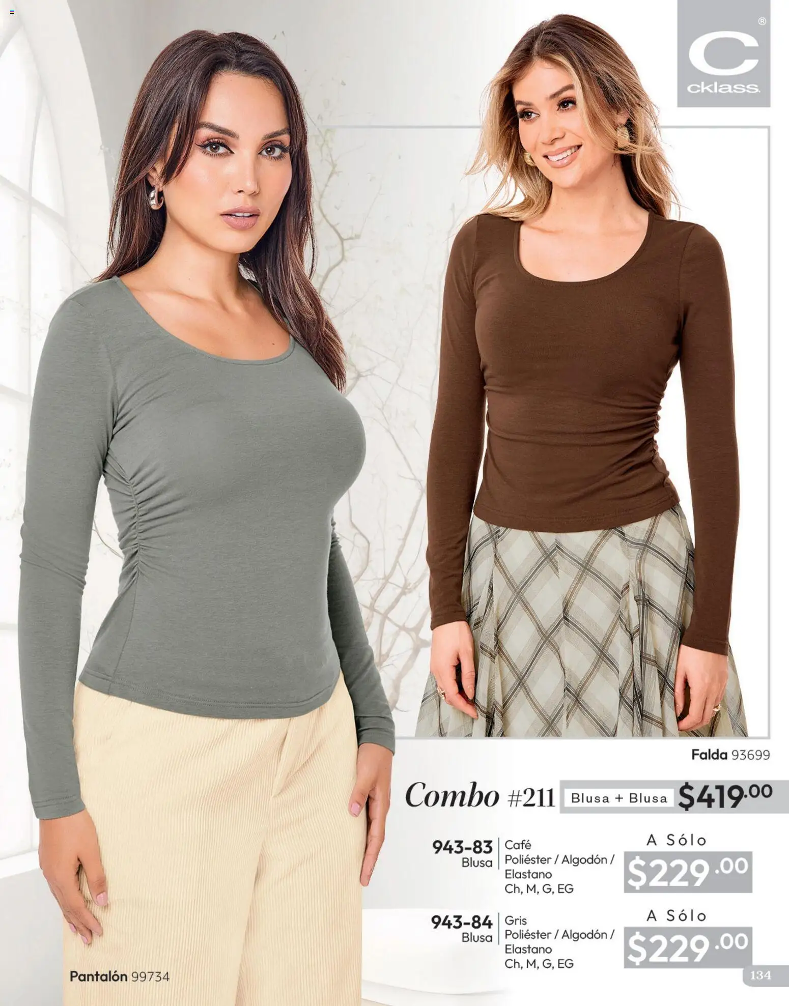 Nuevas ofertas de Cklass válidas en toda la República Mexicana desde el 11/09/2026. ¡Encuentra las mejores ofertas en Cklass catálogo Invierno! | Página: 135 | Productos: Blusa, Café, Algodón, Falda