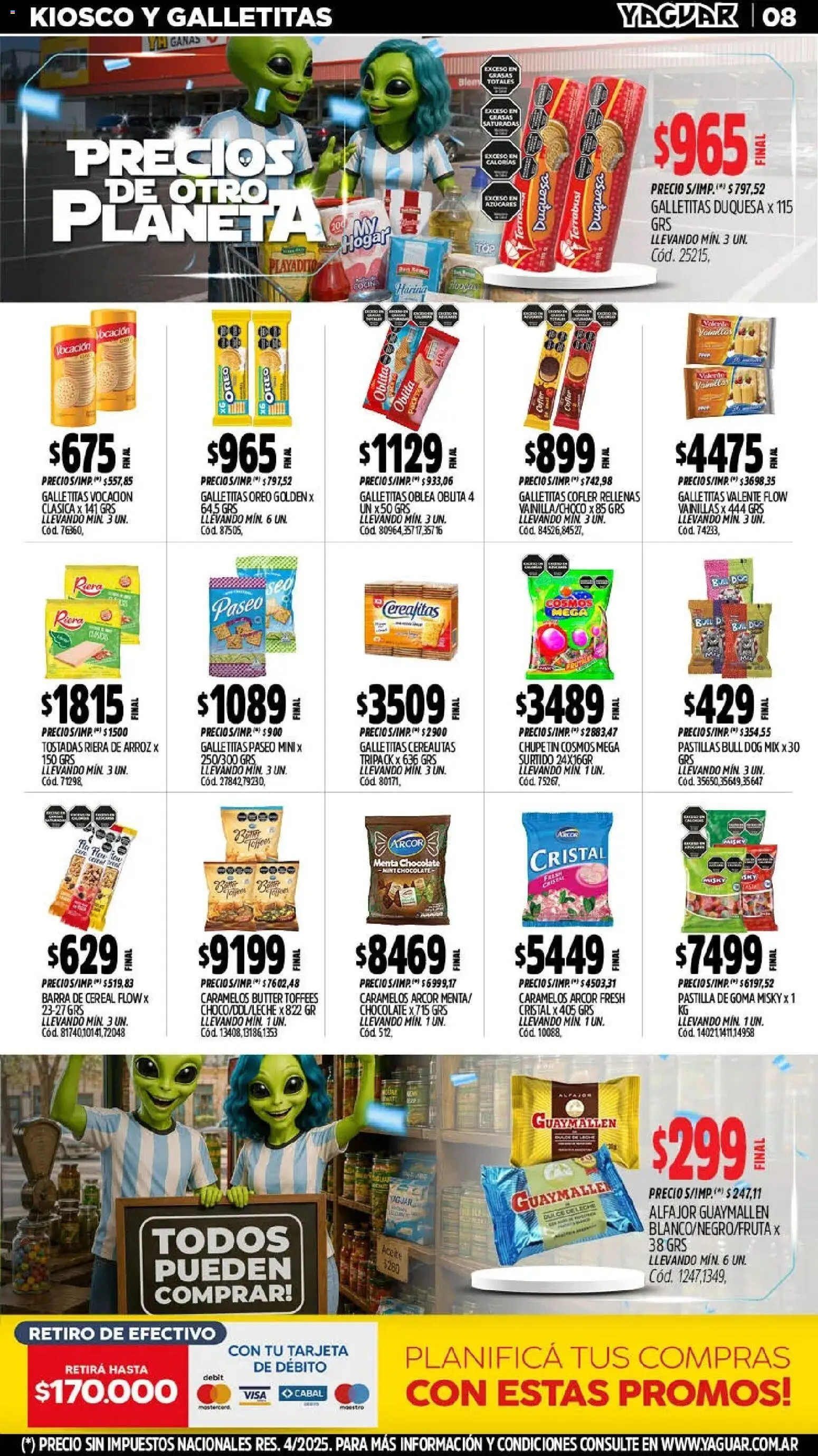 Yaguar - Oferta Semanal Chaco │ válido desde el 06/07/2026 | Página: 9 | Productos: Galletitas, Harina, Dulce de leche, Chocolate