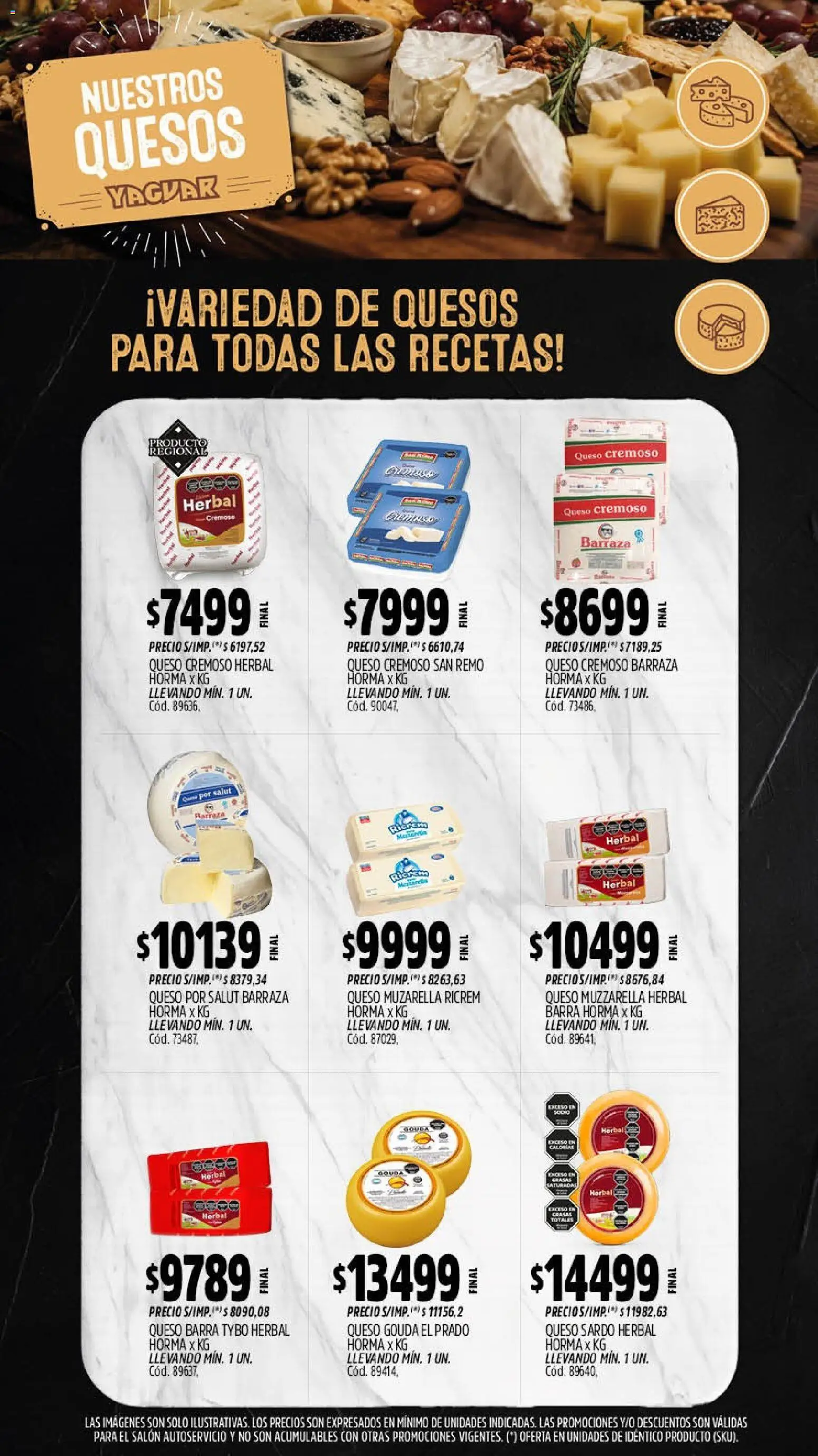 Yaguar - Oferta Semanal Trelew │ válido desde el 07/09/2026 | Página: 8 | Productos: Queso Gouda, Muzzarella, Queso