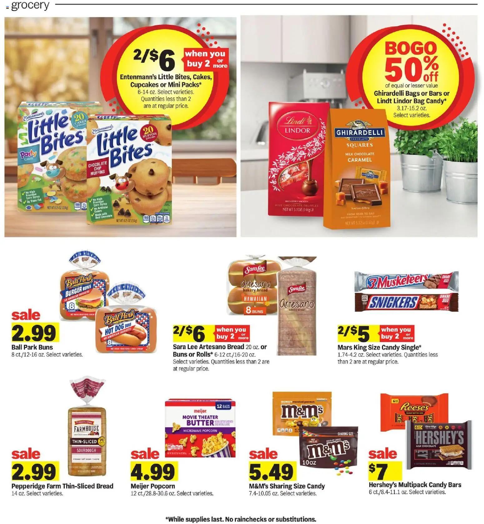 Meijer Weekly Ad - MI - valid from 06.05.2026 | Page: 12 | Products: Corn, Butter, Chocolate, Bag