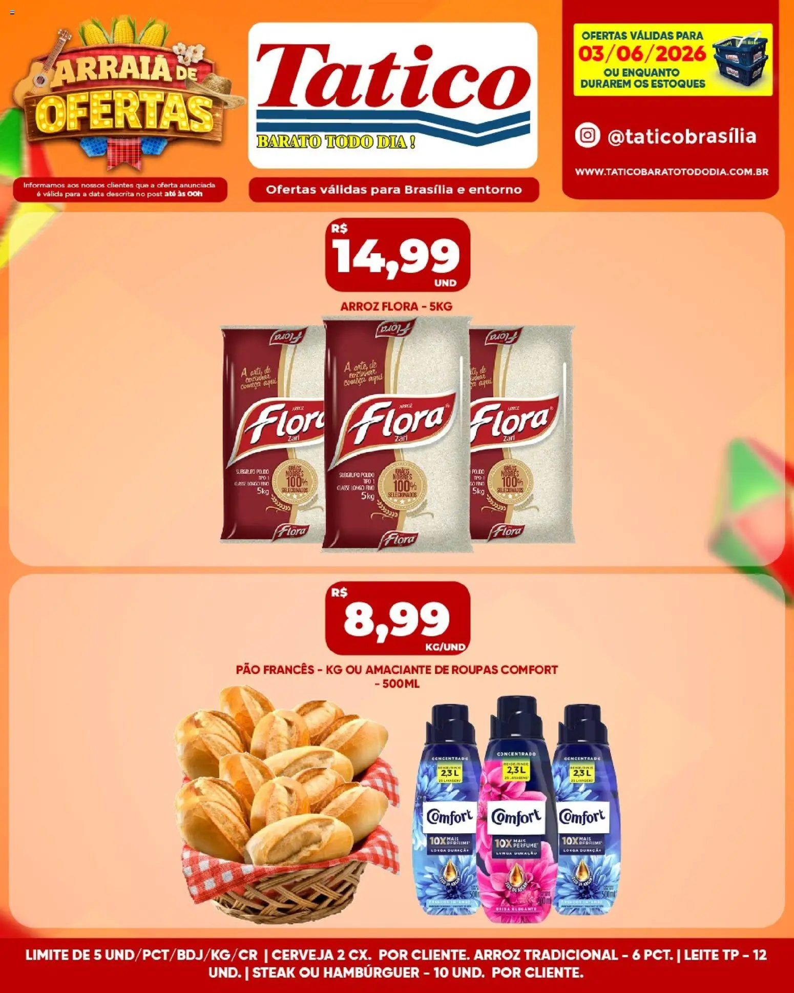 Tatico Folheto - válido de 04.06.2026 | Página: 41 | Produtos: Pão, Roupas, Hambúrguer, Pão francês