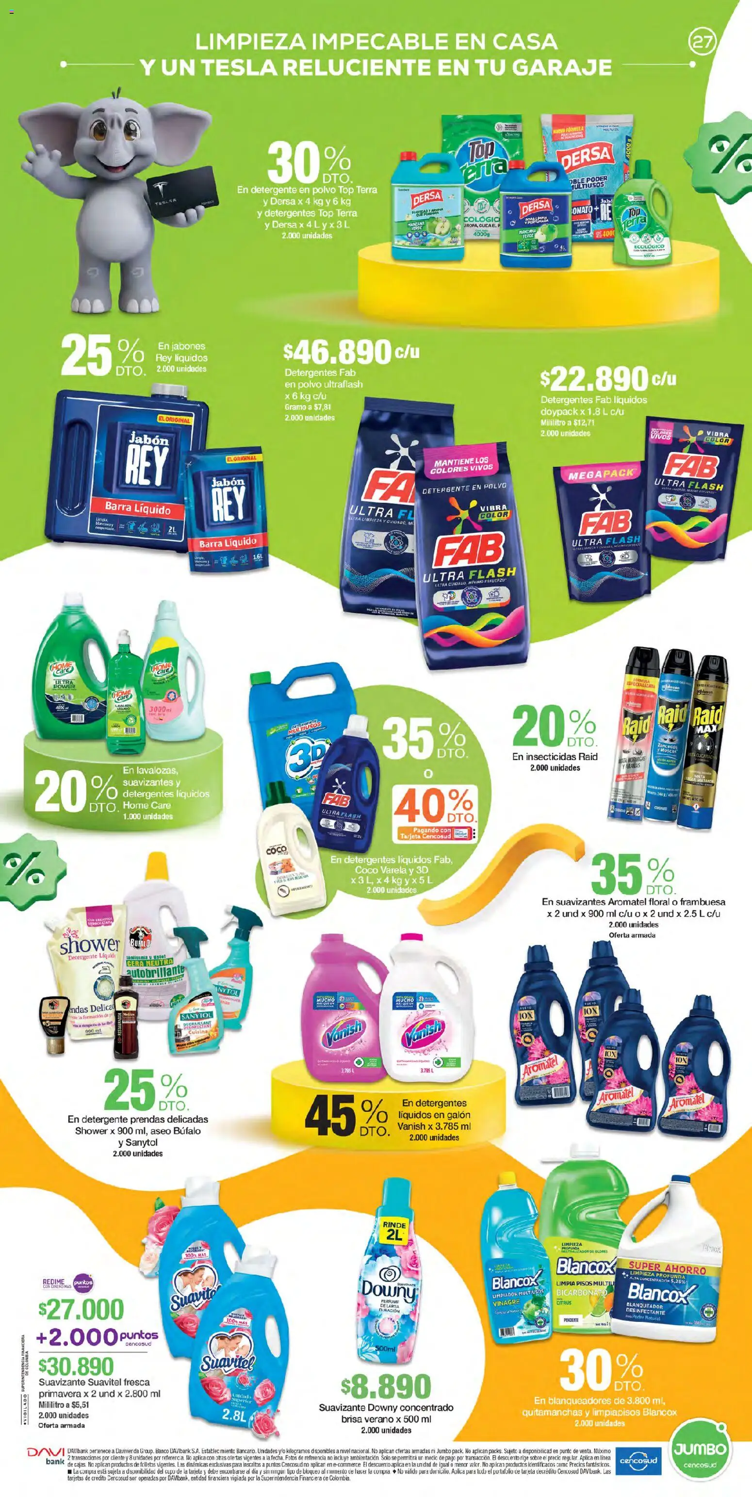 Jumbo revista - valida desde el 24/09/2026 | Página: 27 | Productos: Detergente líquido, Suavizante, Limpiador, Detergente